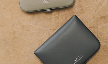 A.P.C. Women Sale Accessories - Charcoal gray coin wallet.