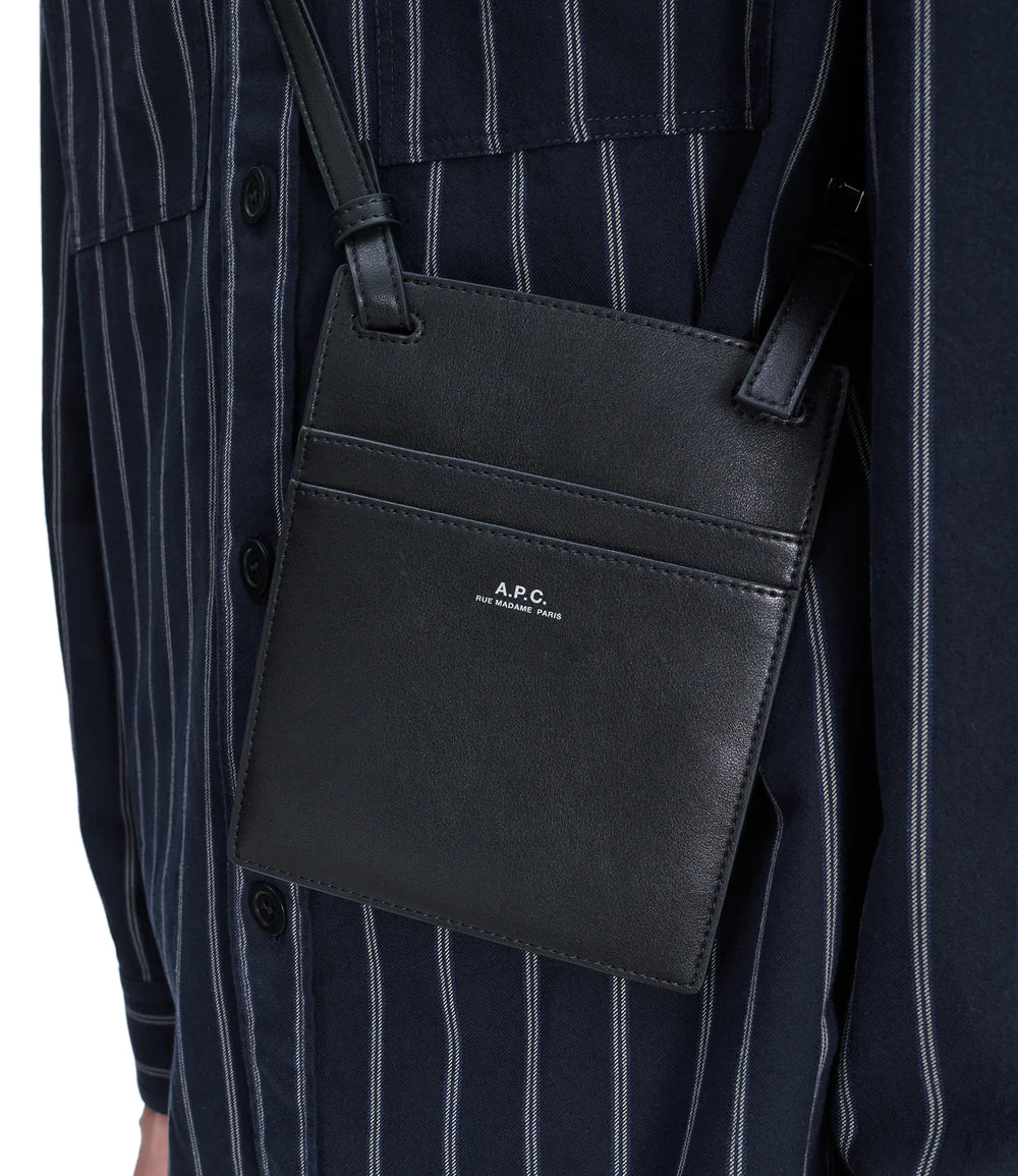 A.P.C. Men's Neck Pouches | Leather & Fabric | Accessories