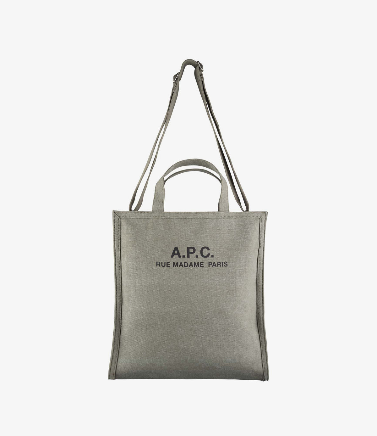 Recovery shopping bag - Khaki - Stonewashed raw cotton canvas 