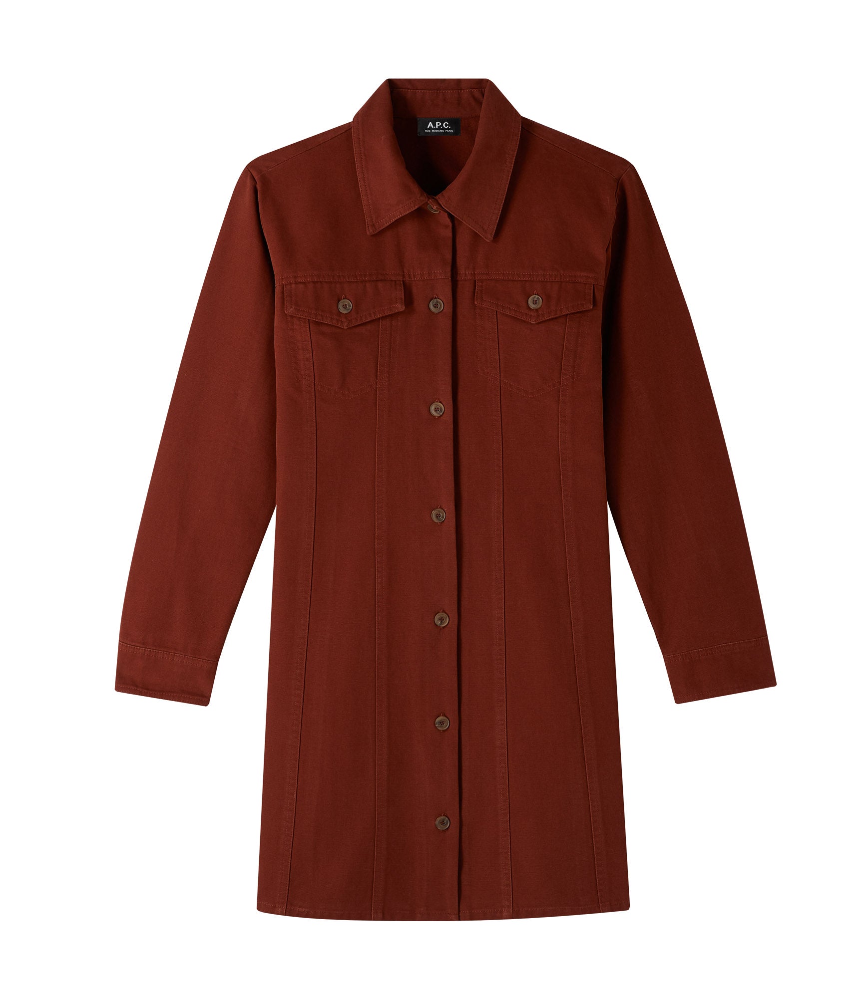 Alpine dress | Dress in thick canvas. Workwear spirit