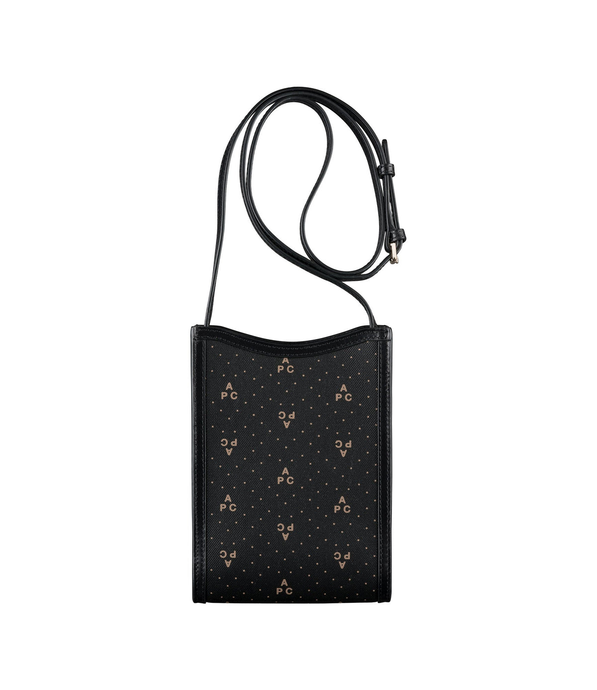 Jamie neck pouch | Neck pouch in smooth leather. A.P.C. monogram 