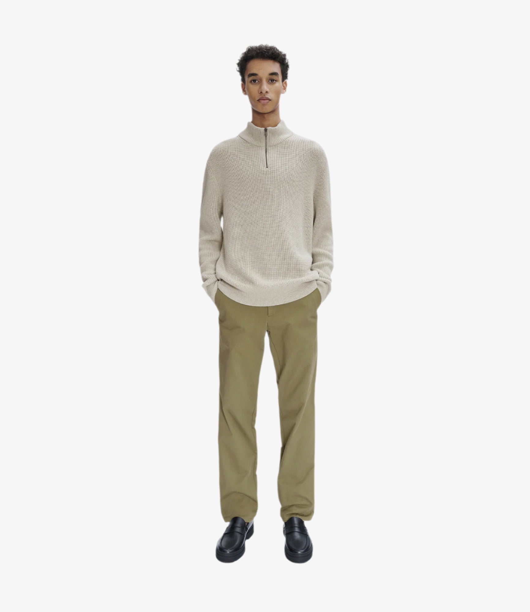 【関税込み】A.P.C. ブラック Alex セーター Alex sweater | Sweater with trucker-style neckline in