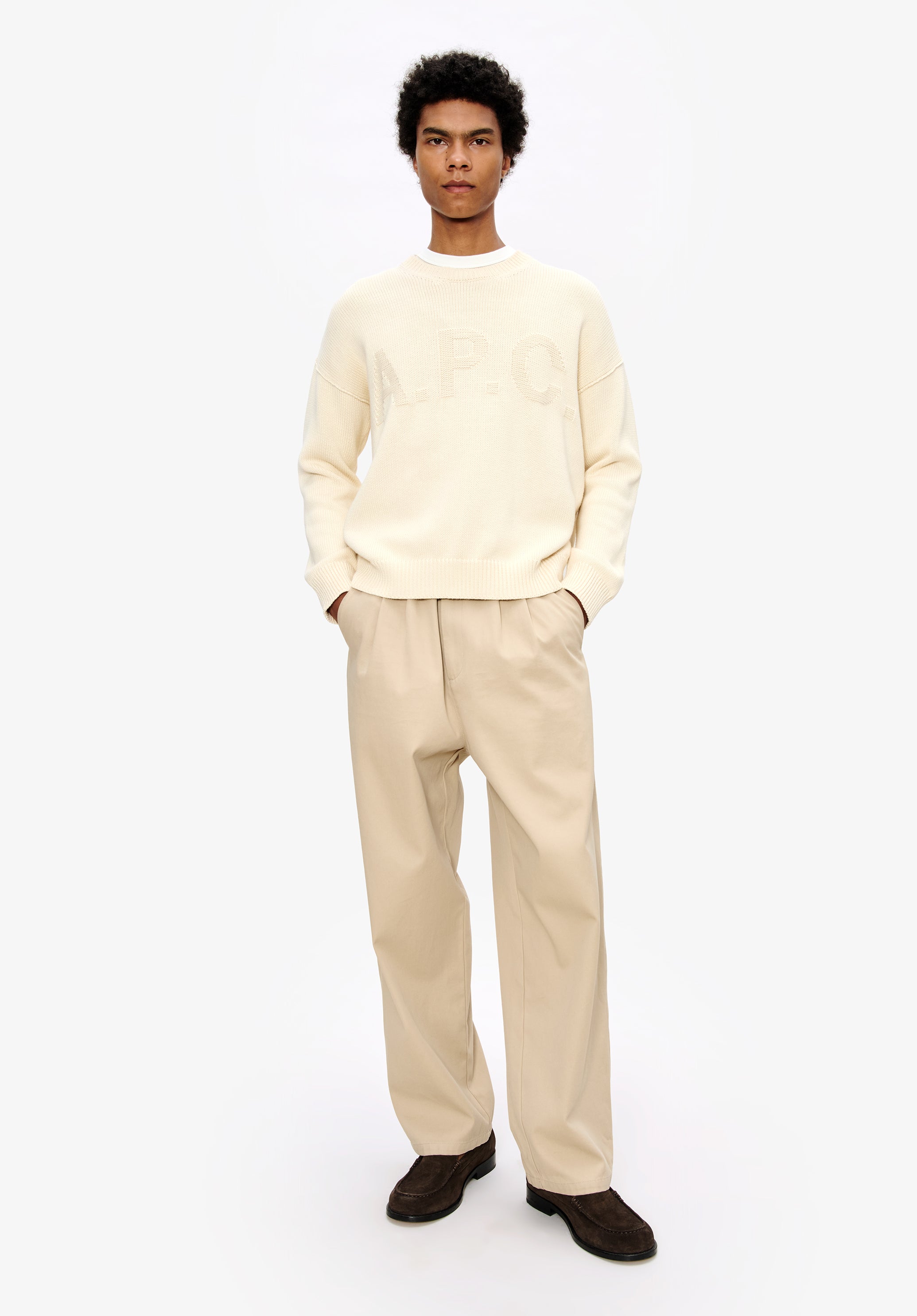Tシャツ(長袖+七分) caro chia ARTOIS BEIGE TOP xs ARTOIS BEIGE TOP | Caro Chia