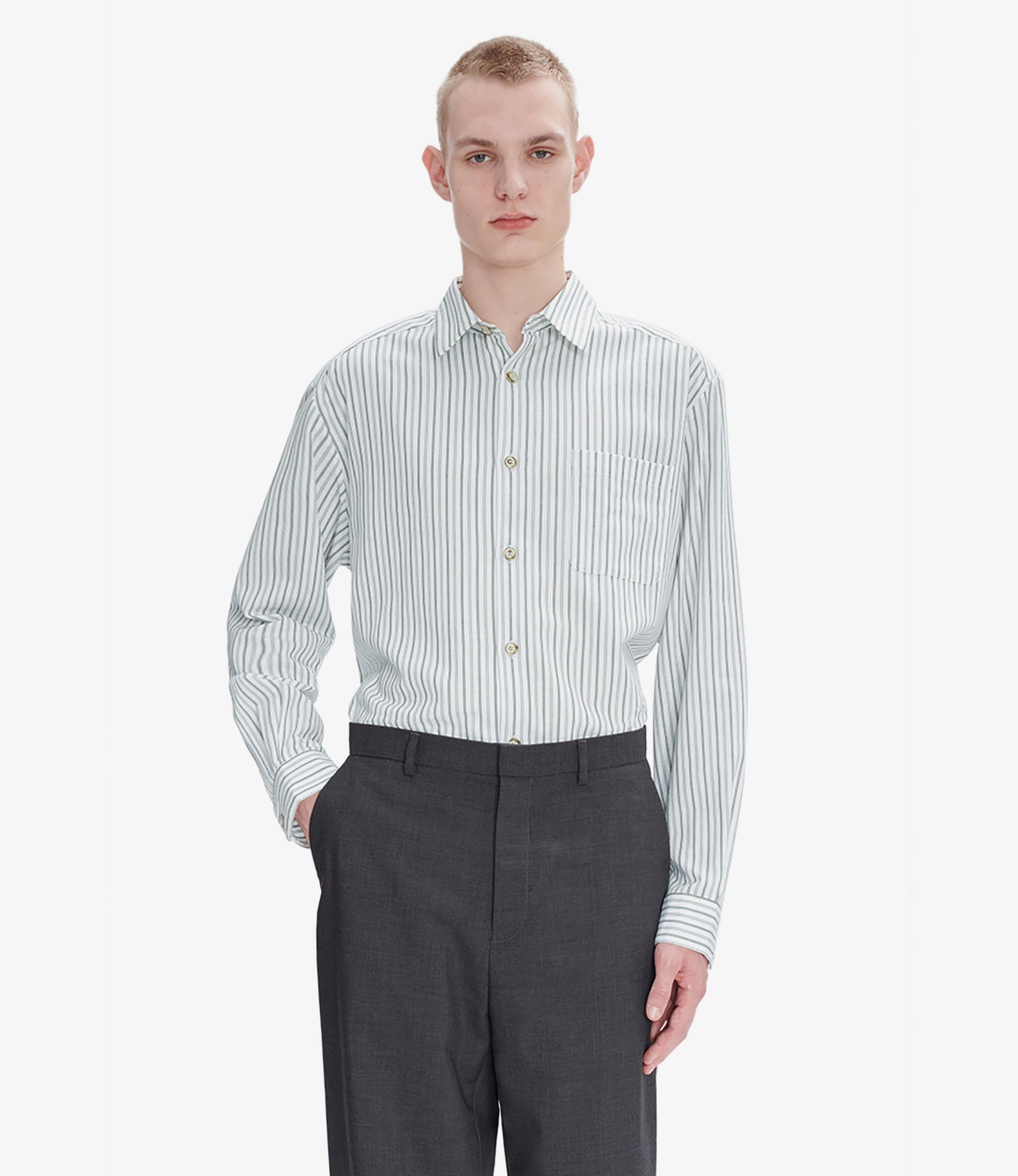 Malo shirt | Striped cotton-wool blend | A.P.C. Ready-to-Wear