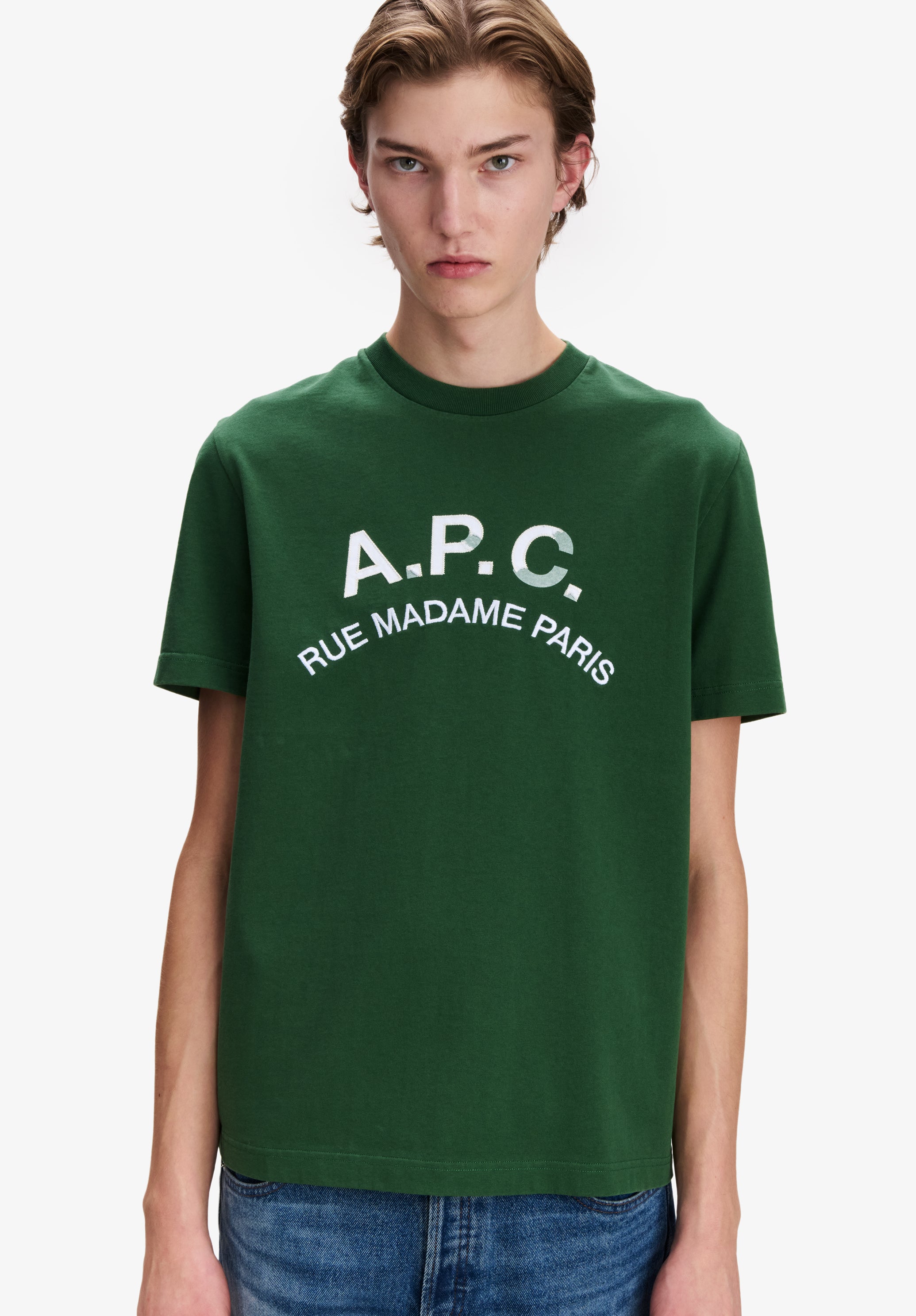 T-Shirt With Vintage-Effect A.P.C. Logo