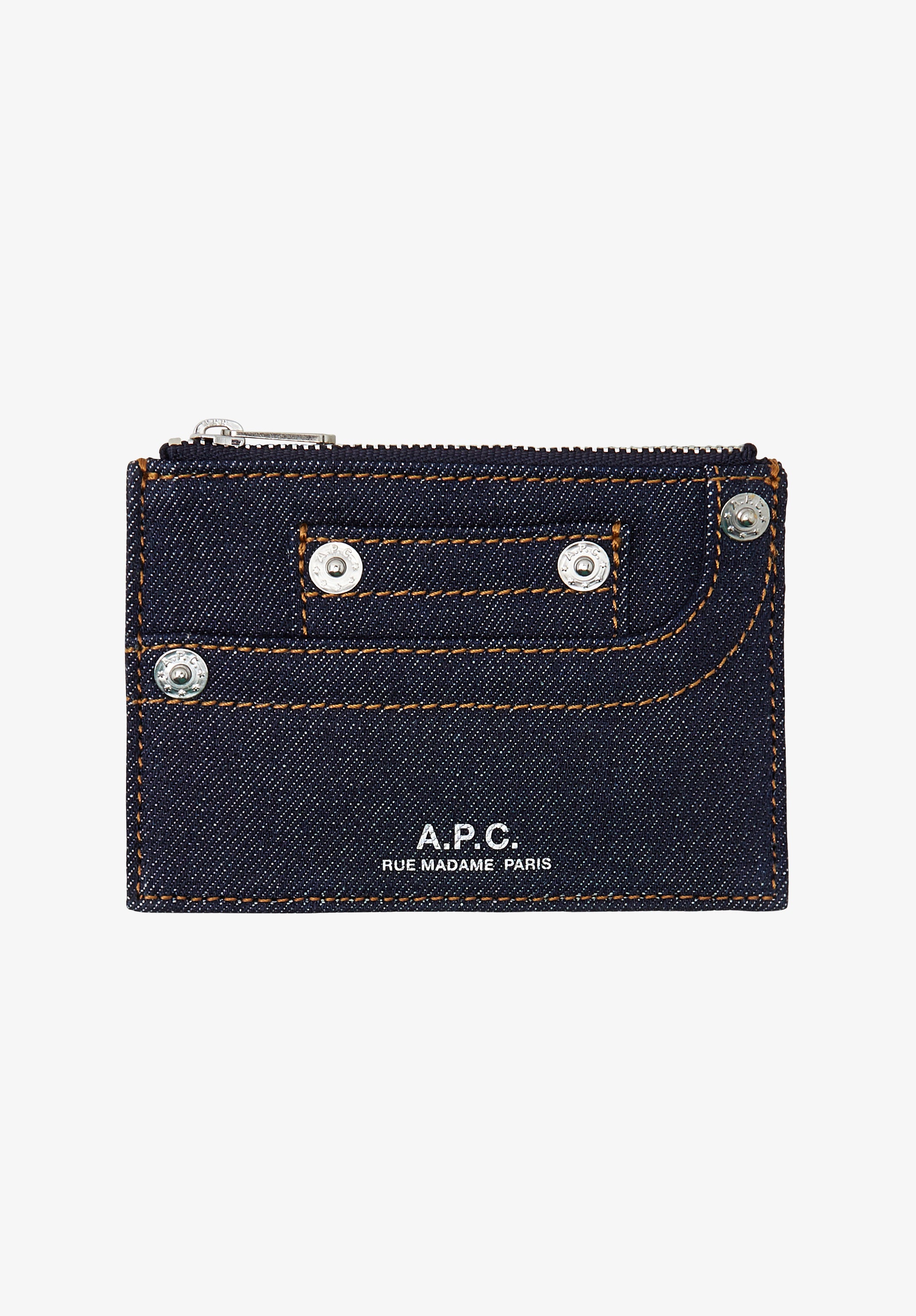 Denim Standard cardholder | 100% cotton | A.P.C. Accessories