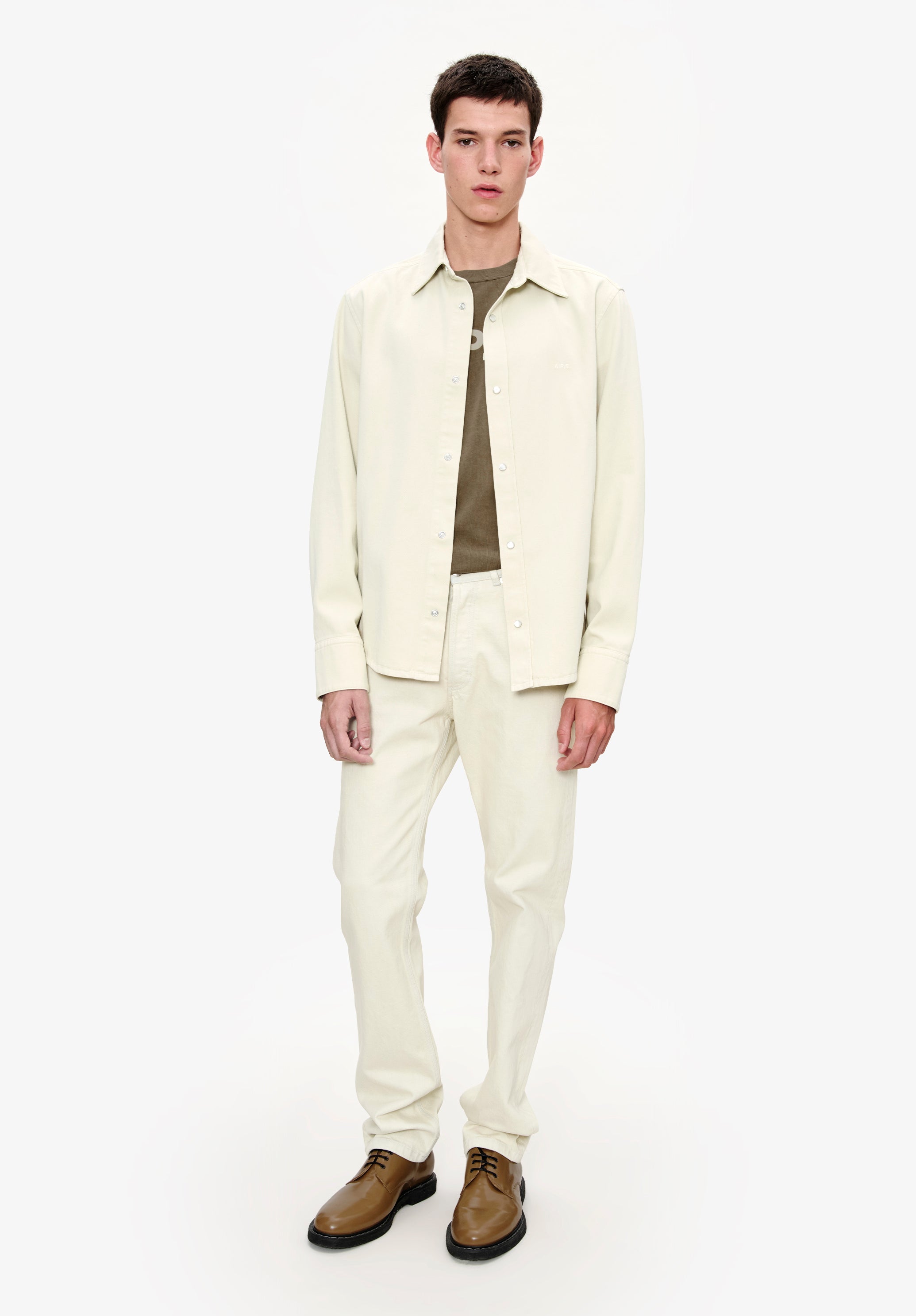 Embroidered logo overshirt | Jackets | A.P.C. Ready-to-Wear