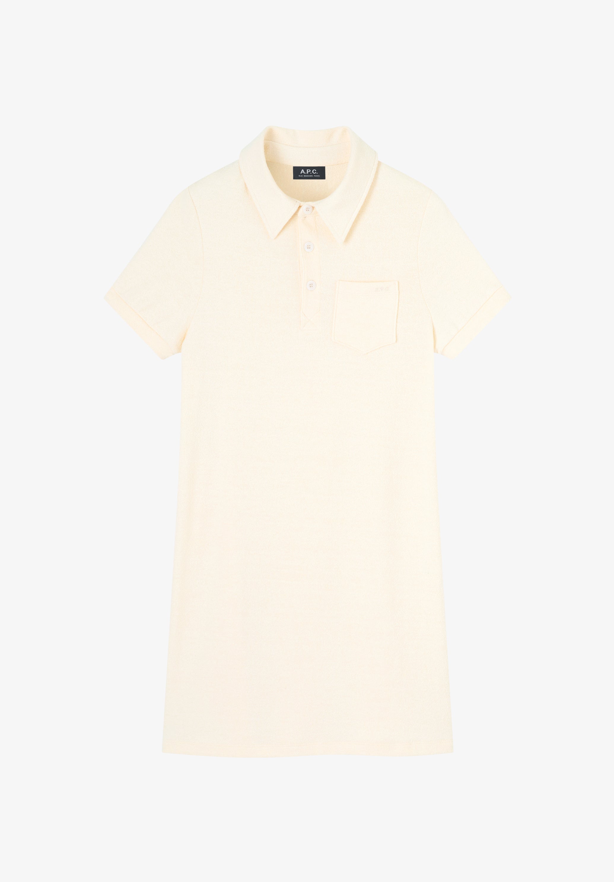 A.P.C. Women's Elina Dress Size: Medium in Ecru