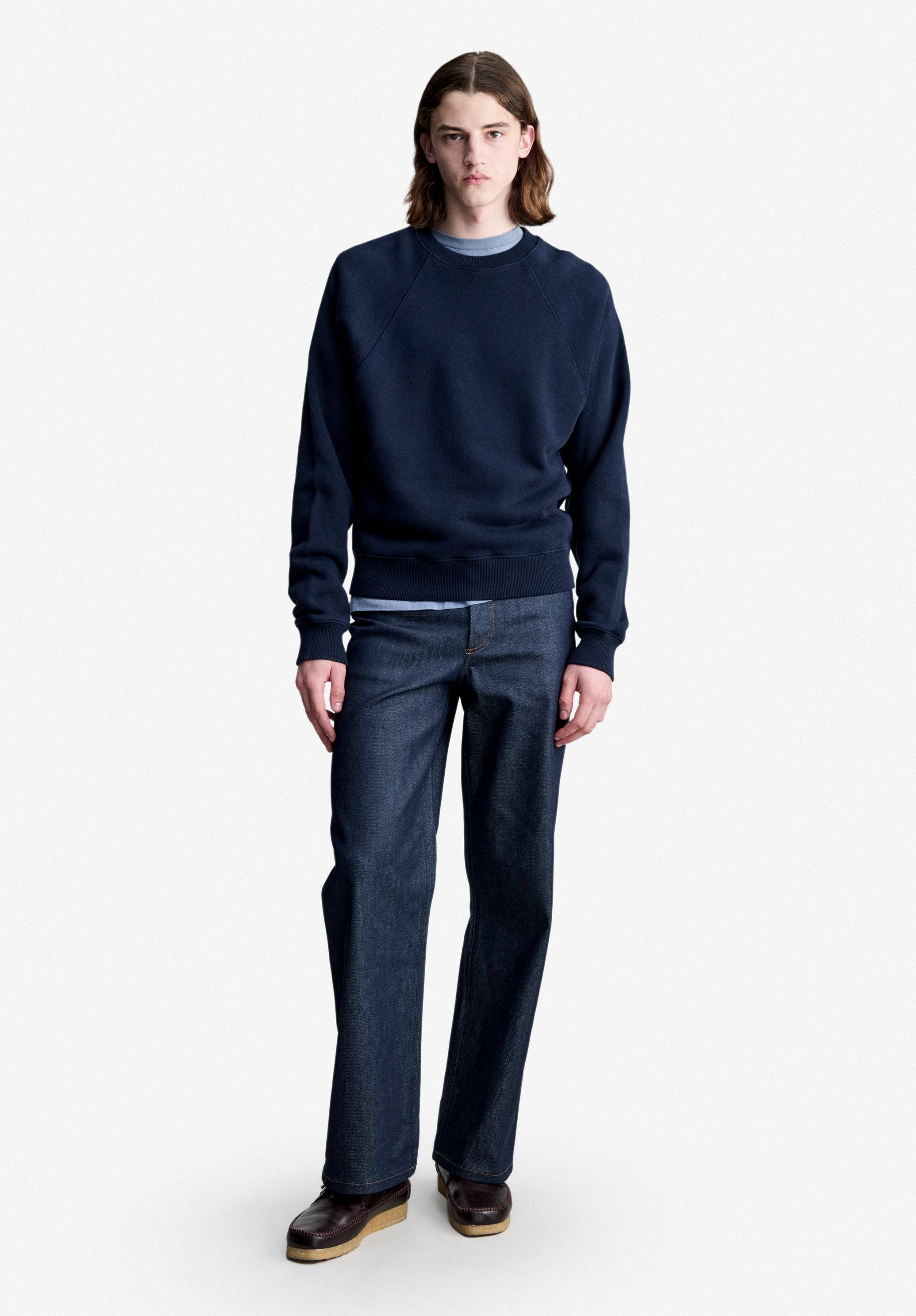 A.P.C. Tim Sweatshirt - Blue sweatshirt with raglan sleeves