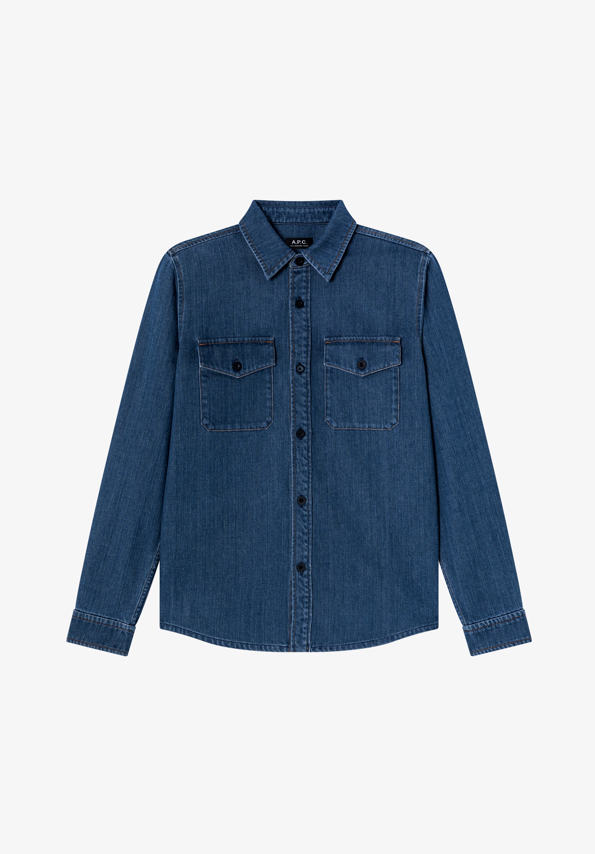 A.P.C. | Faded Denim Overshirt With Pockets | Jackets
