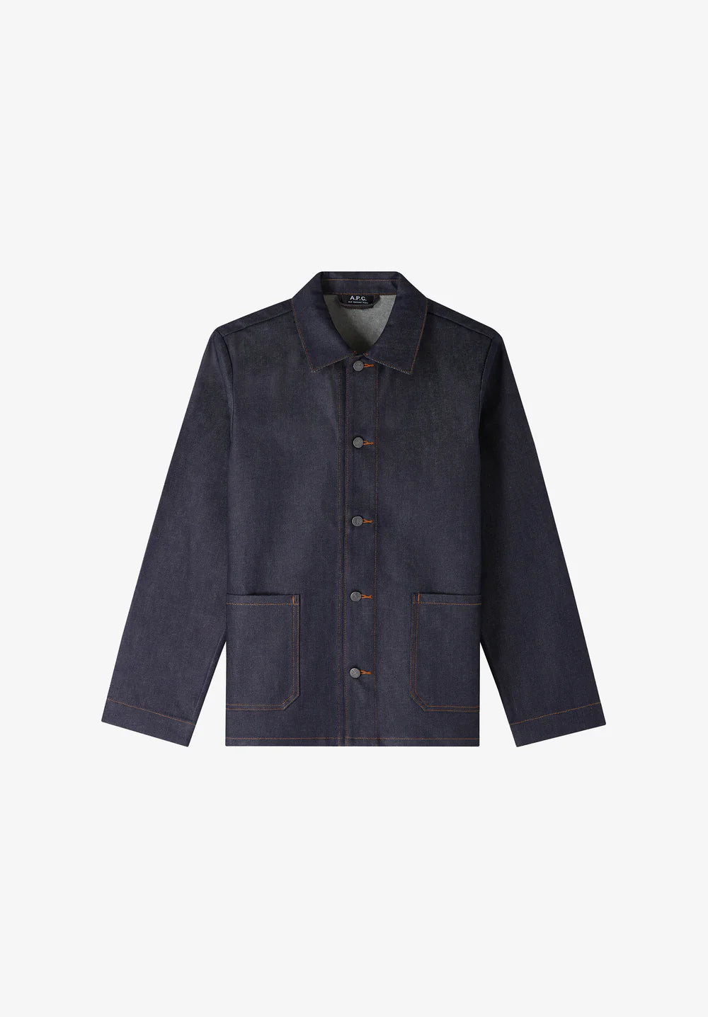 Kerlouan Logo jacket | Indigo stretch denim | A.P.C. Ready-to-Wear