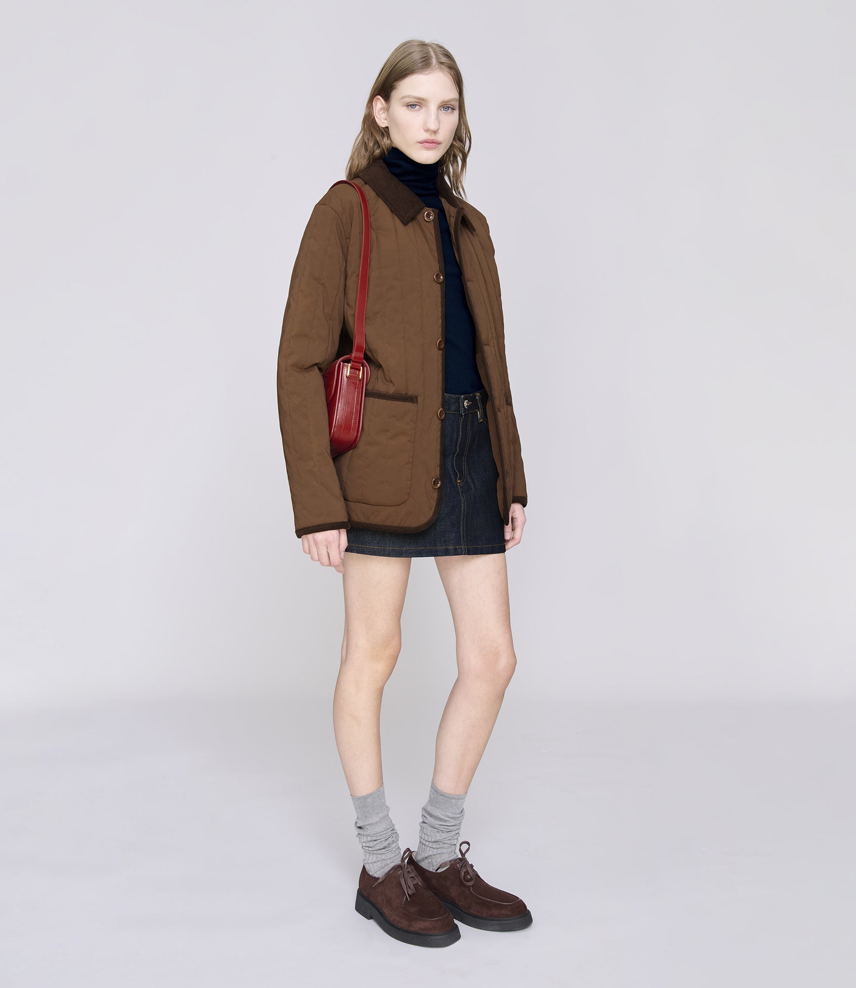 A.P.C. 90's ムートン ジャケット ダークブラウン 2 フランス製 フランス製 古着 90's APC ムートンジャケット リアルレザー - メルカリ