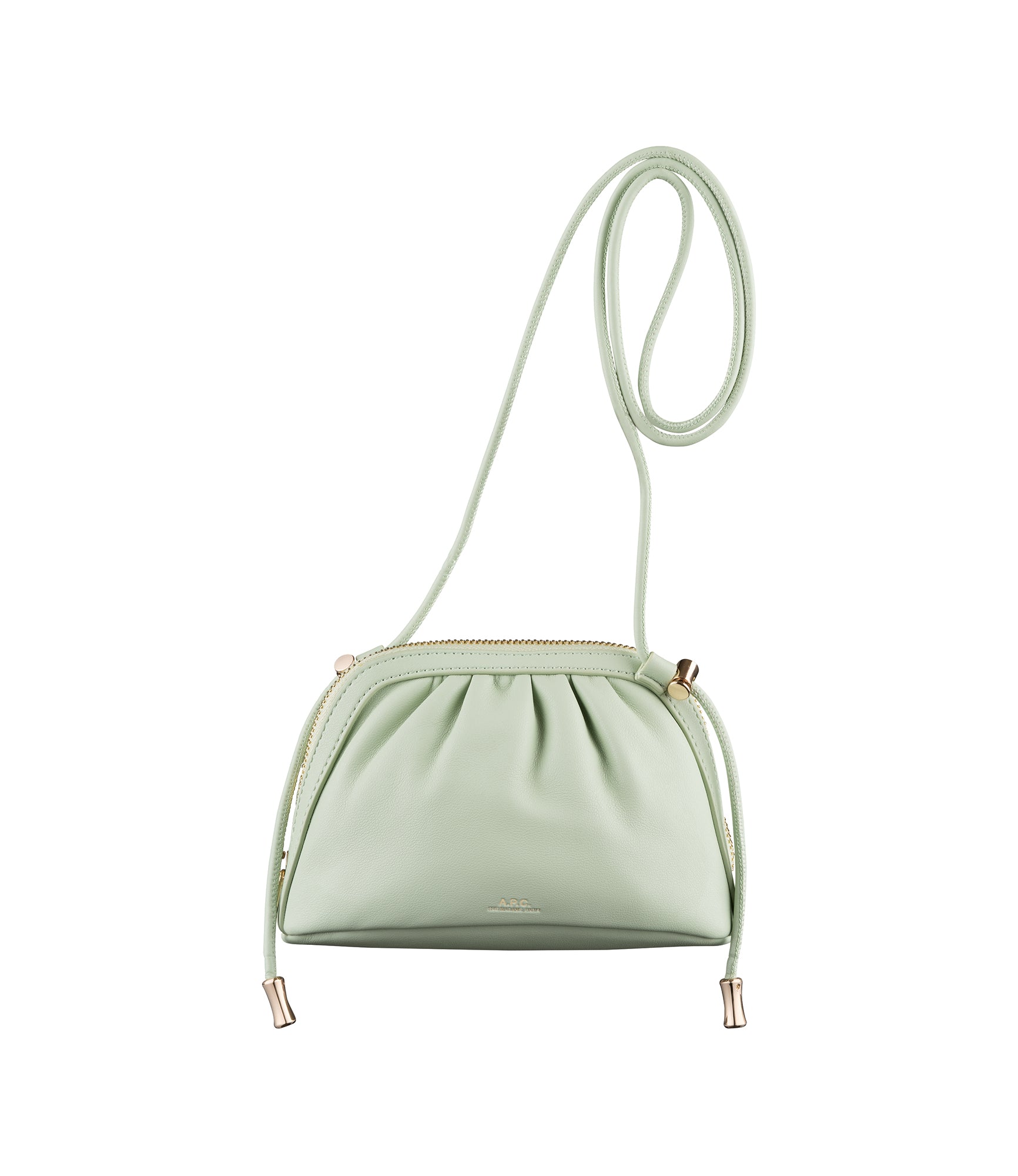 APC Ninon ミニバッグ　アーモンドグリーン Ninon Small drawstring bag | Recycled leather-like material