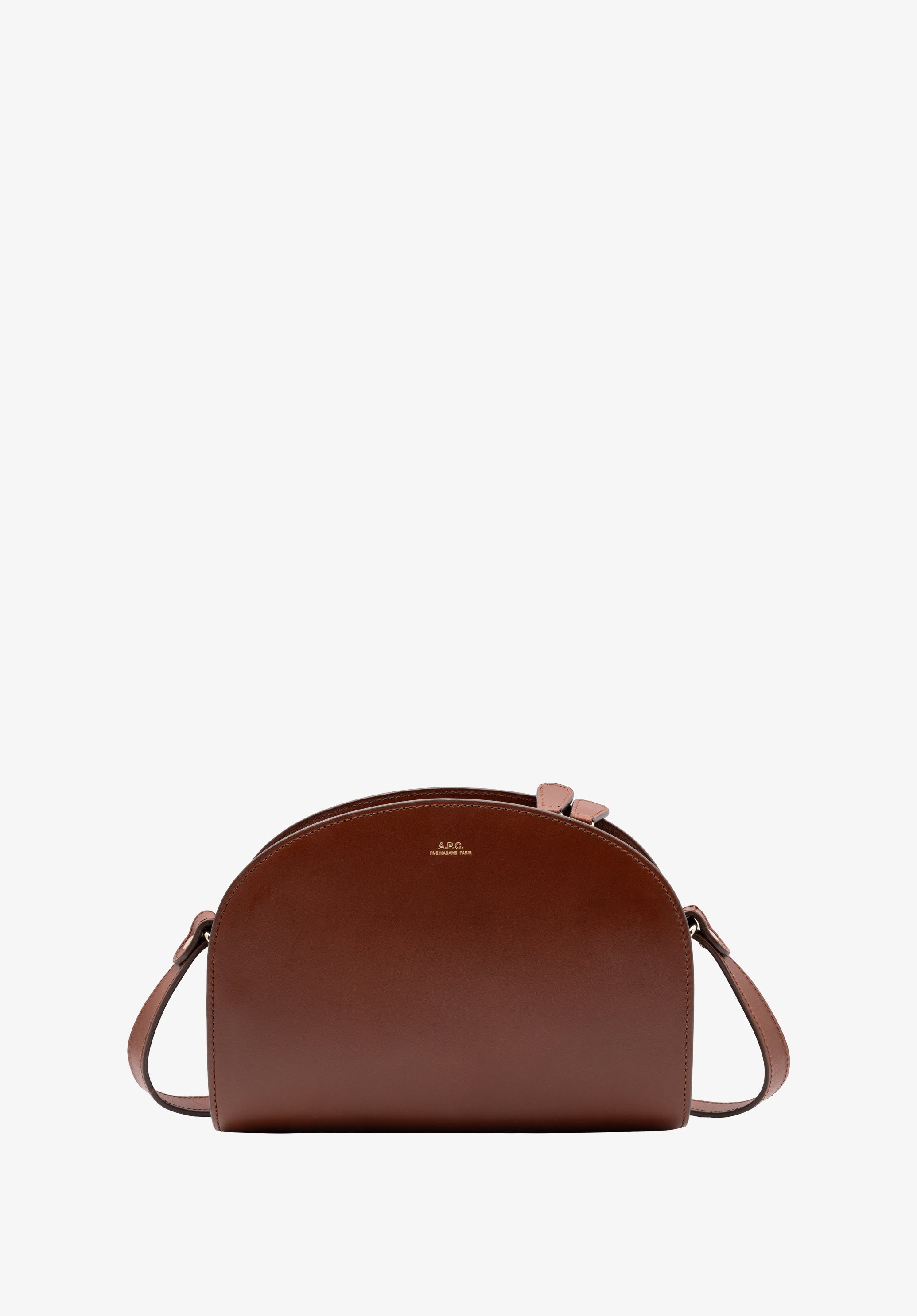 A.P.C Demi Lune ミニバッグ ブラウン ハーフムーン Demi-lune bag - Spanish Leather - Half-moon iconic bag - A.P.C.