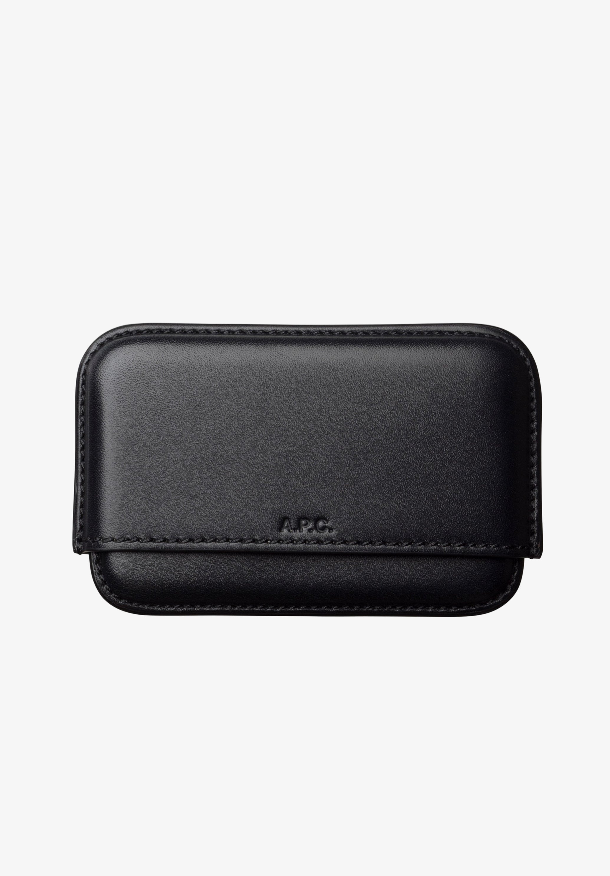 A.P.C. ブラックレザーケース APC レザーグッズ アーペーセー Walter カードホルダー/ブラック | CHARGER