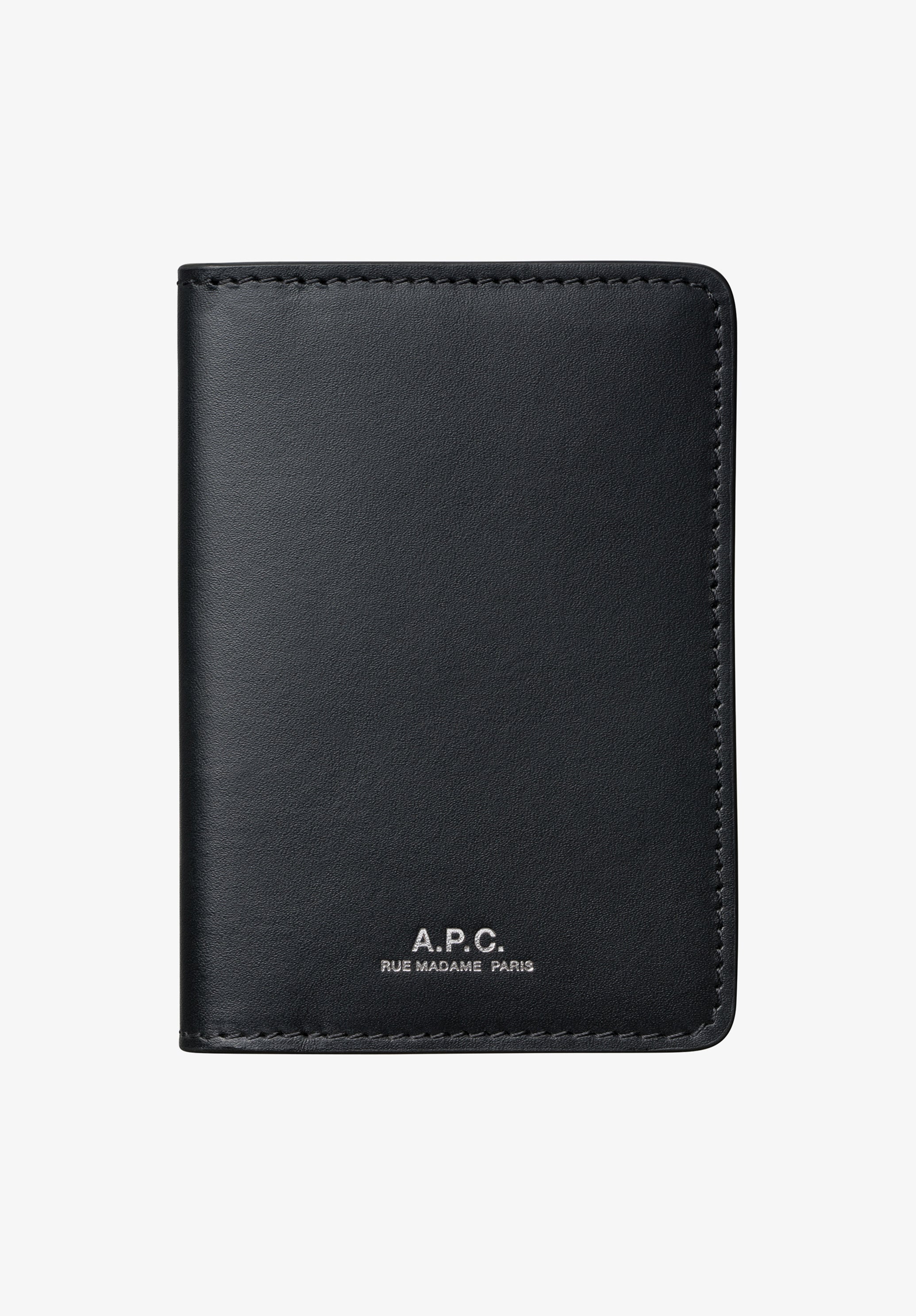 Stefan cardholder - Black - Smooth, shiny leather - A.P.C. Accessories