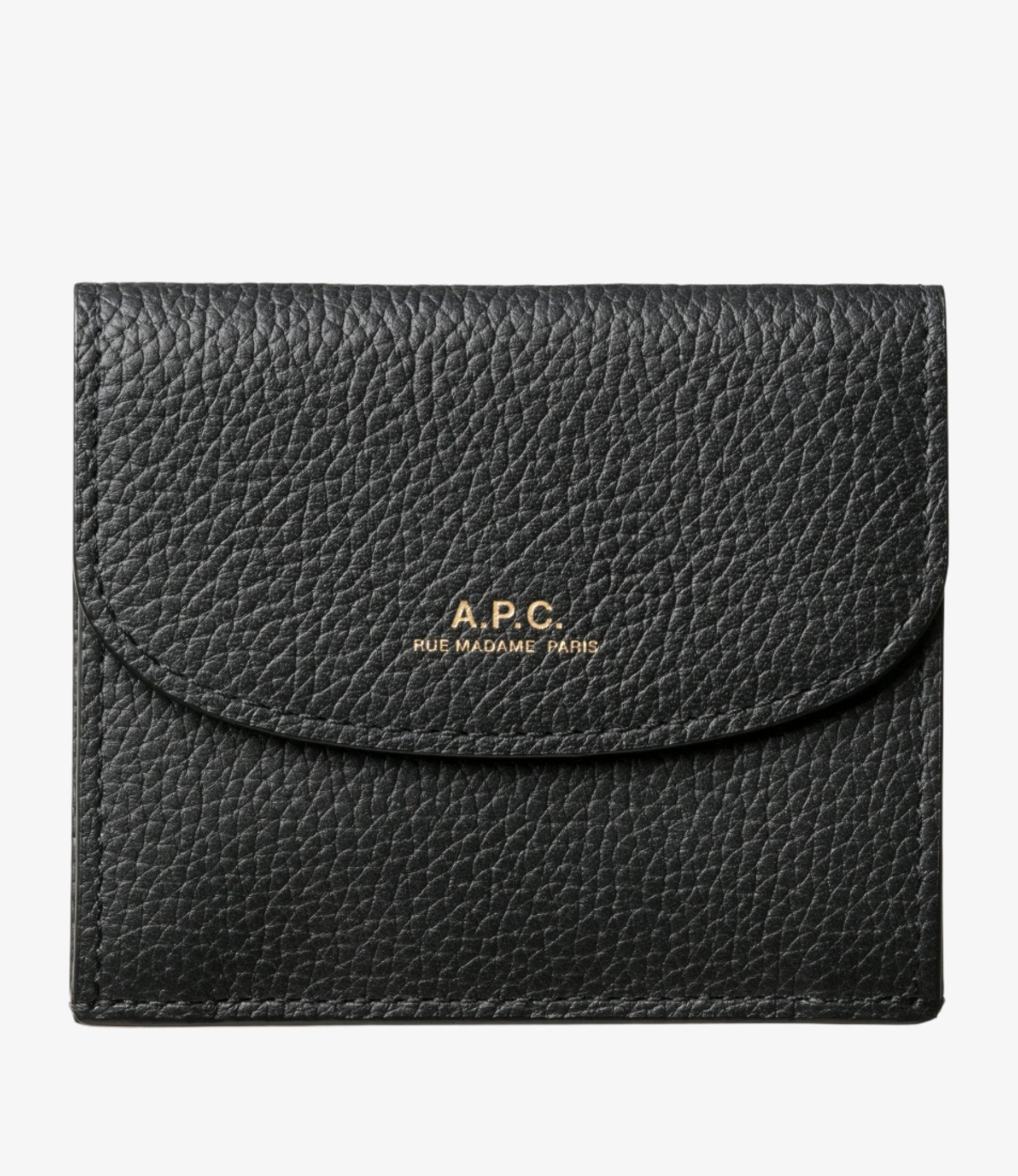 Genève trifold wallet | Grained leather | A.P.C. Accessories