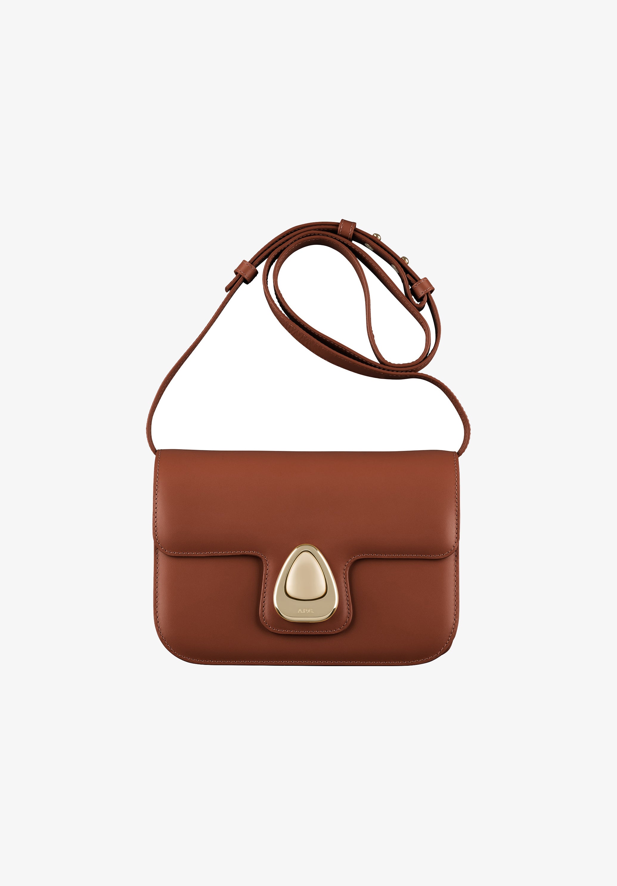 Astra Small bag | Bag in smooth leather with large clasp. Small