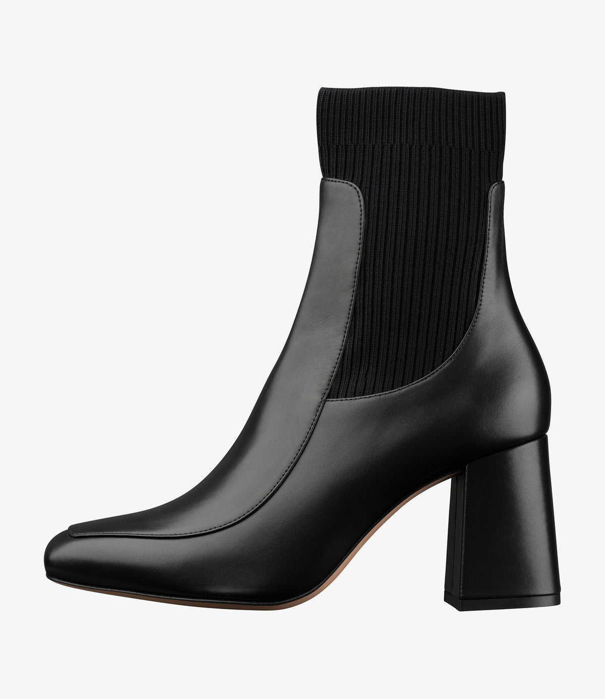 Dorothée Chelsea boots - Smooth leather and knit material | A.P.C.