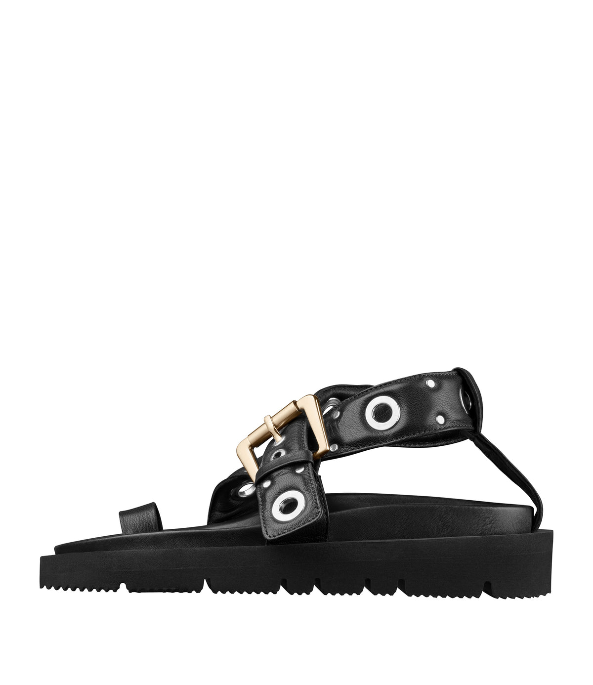 A.P.C. x Natacha Ramsay-Levi NRL Leather Grommet Belt Black Gold Buckle Medium usjHCRBz3eDkv8sLUY7XqS.jpeg main image 3