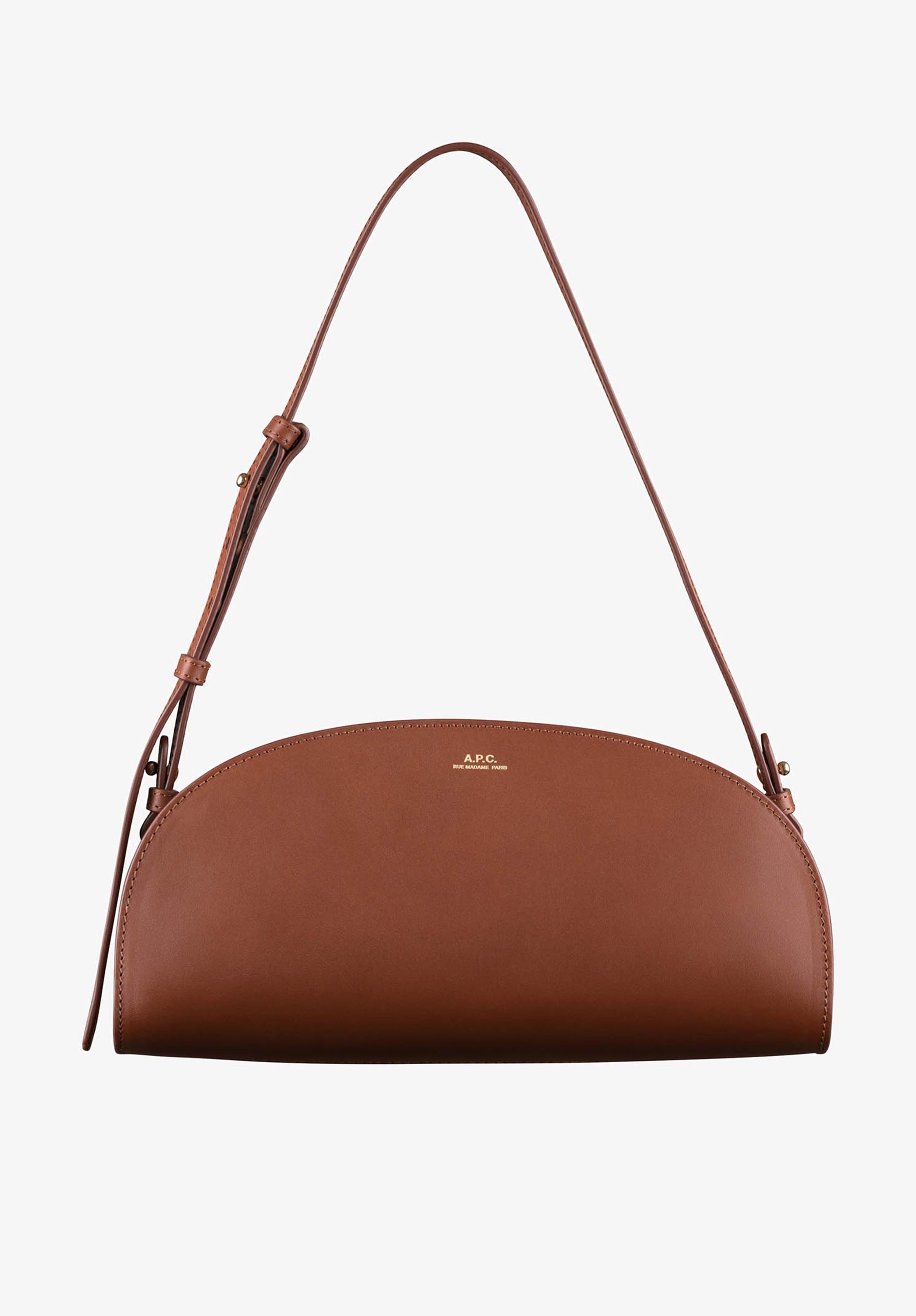 Demi-Lune Shoulder bag | Smooth vegetable-tanned leather | A.P.C.
