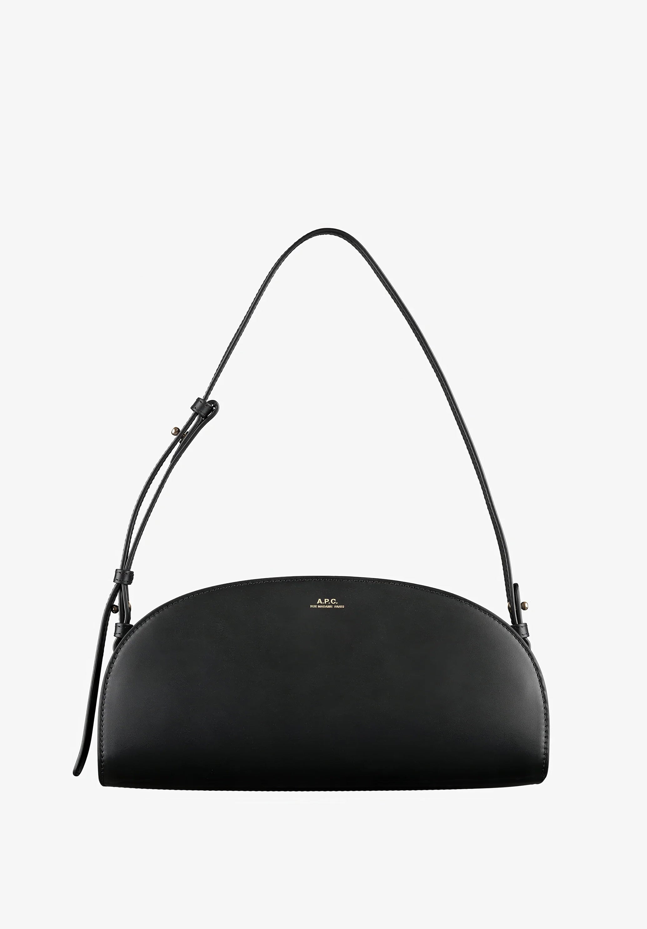 Demi-Lune Shoulder bag | Smooth vegetable-tanned leather | A.P.C. 