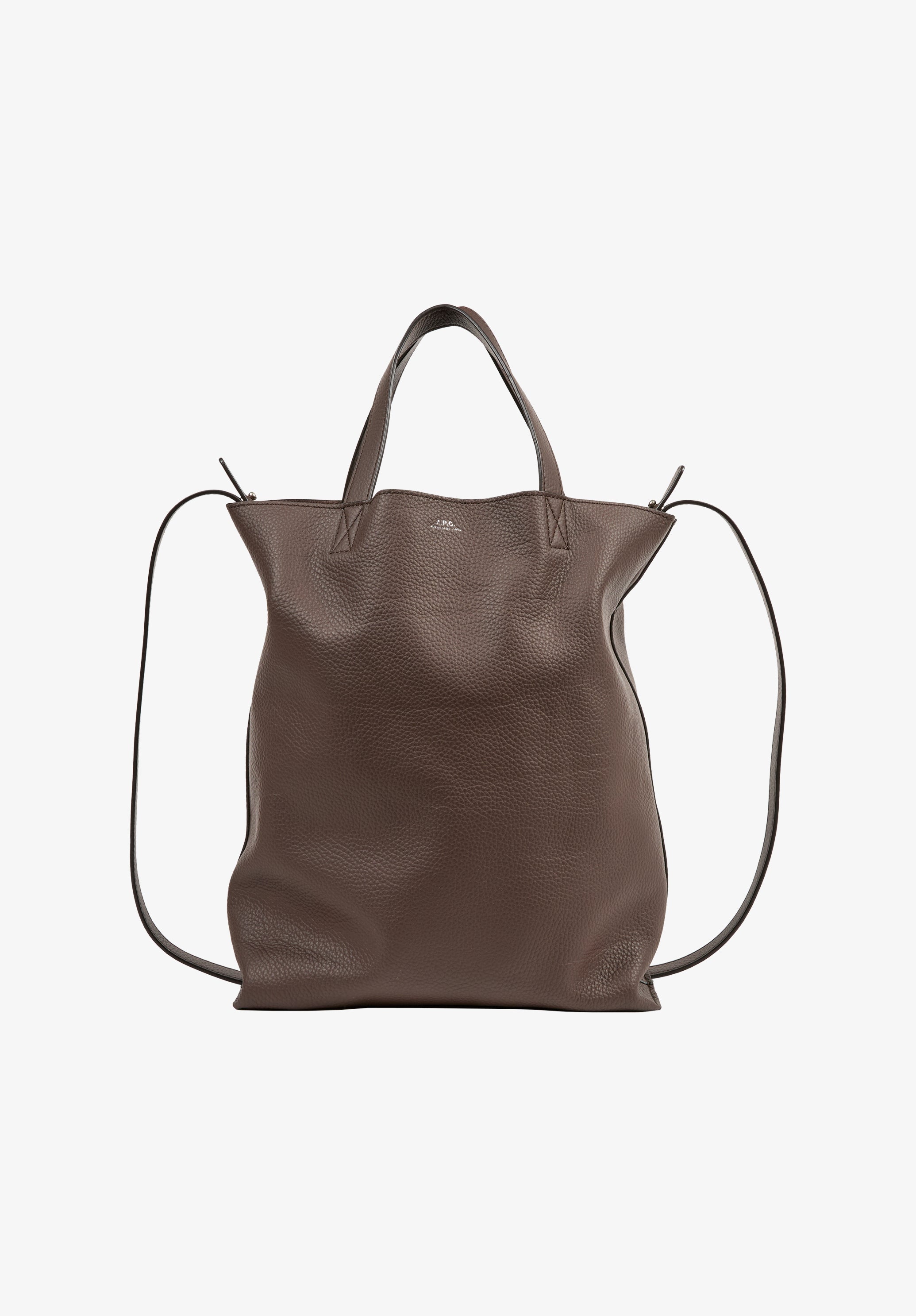 A.P.C.ハンドバッグ CABAS MAIKO ブラウン A.P.C. - Cabas Maiko Medium Nubuck Tote Bag A.P.C.