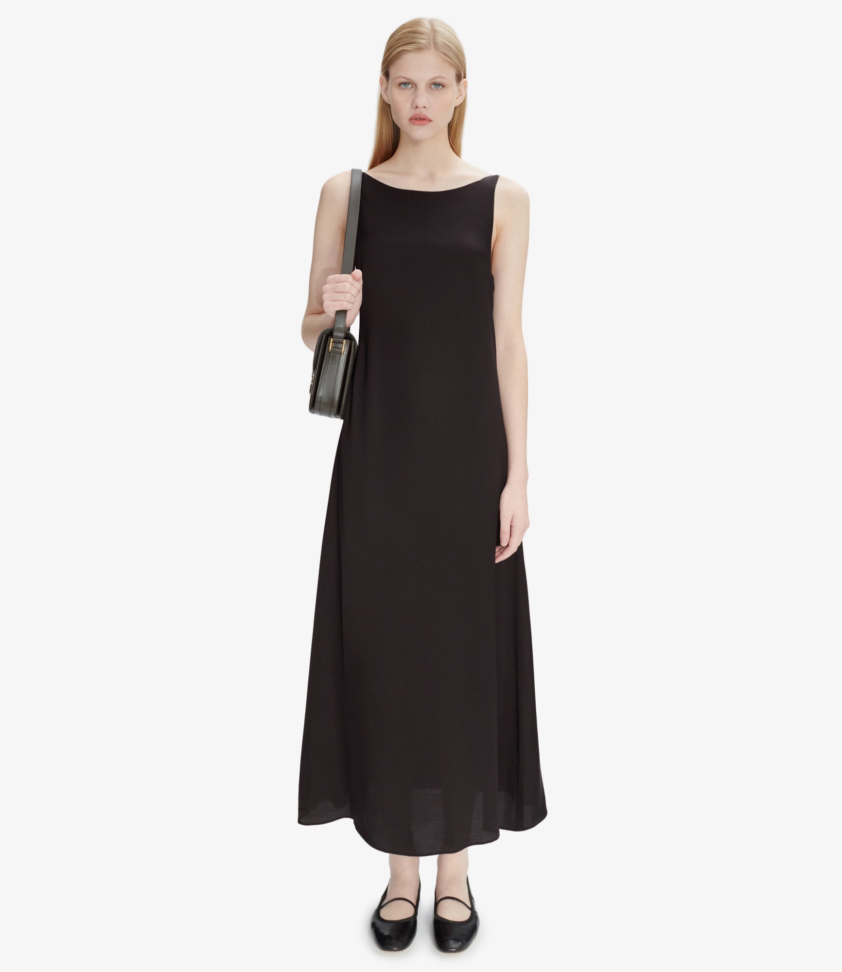 Junia dress | Solid-colored satin