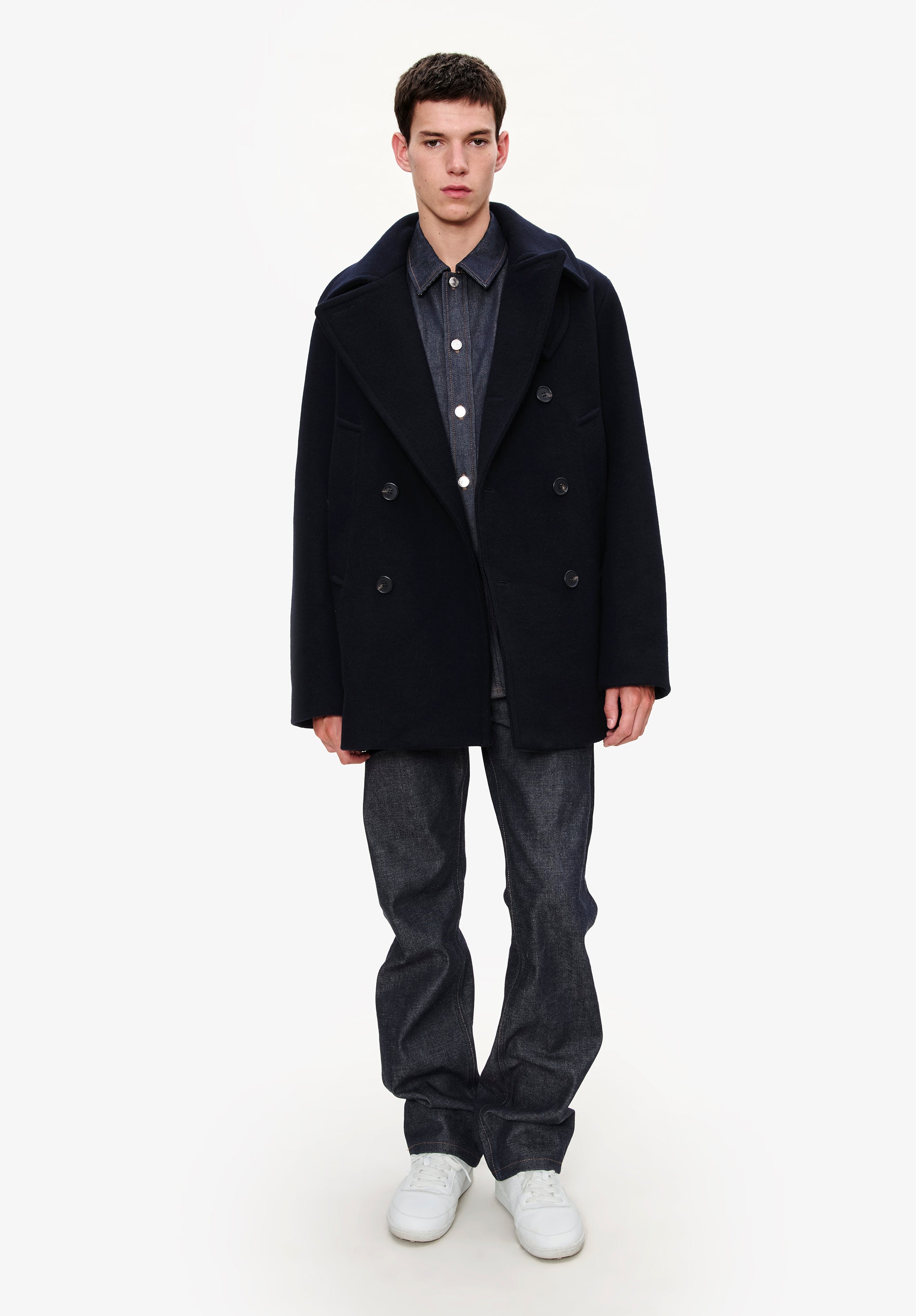 Recycled wool pea coat | Outerwear | A.P.C. Ready-to-Wear