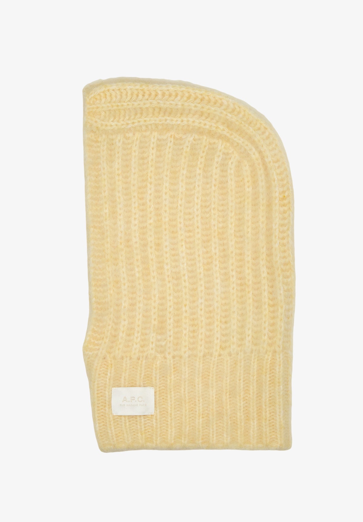 Micaela Greg Pale Yellow Baby Alpaca Blend Ribbed Knit Cuffed‎ Beanie Hat Peru Baby Alpaca Reversible Knit Beanies – Peruvian Andean Winter  main image 2