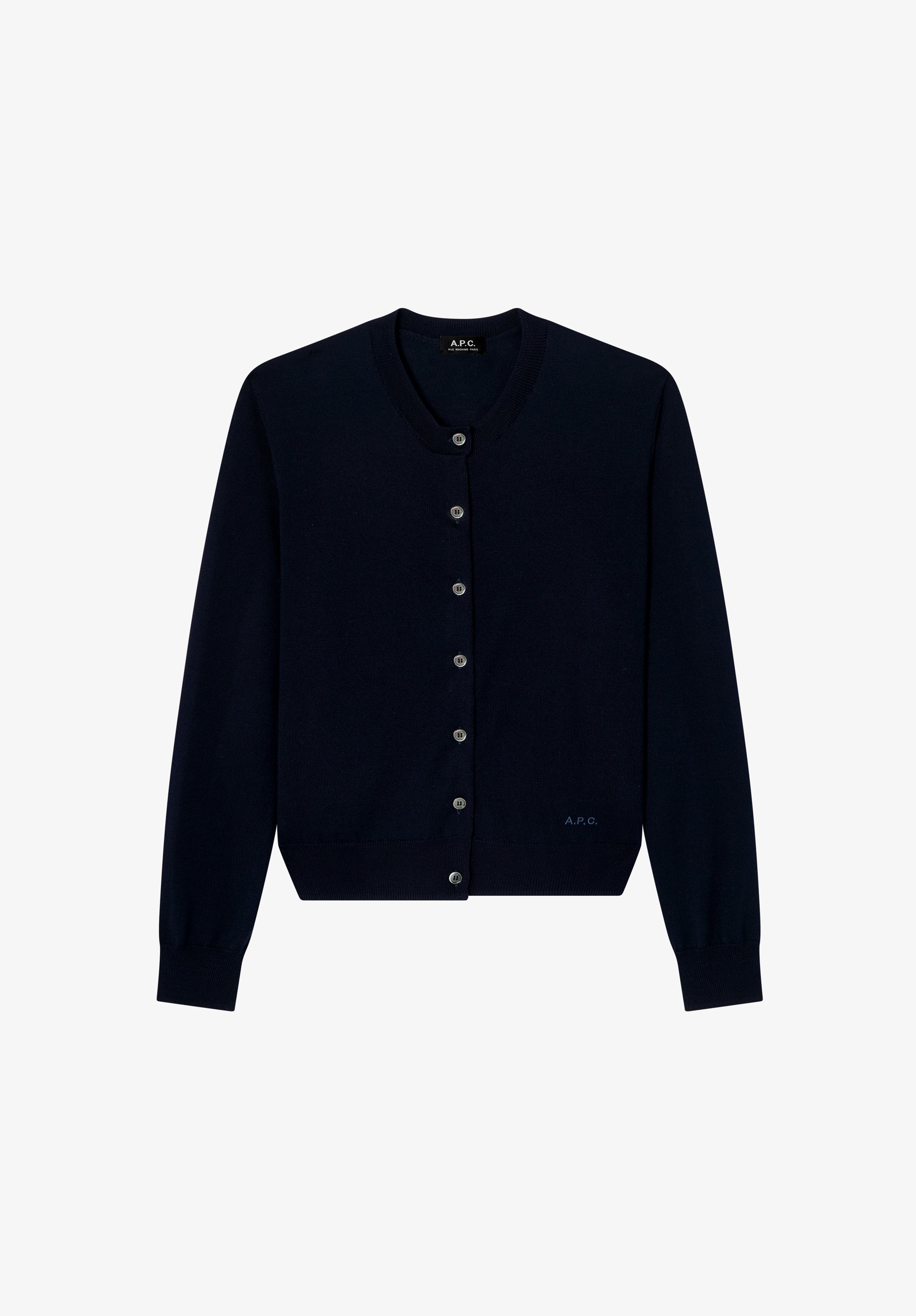 A.P.C. ブラック Vネック カーディガン M A.P.C. Wool Cardigan | Women's Knitwear