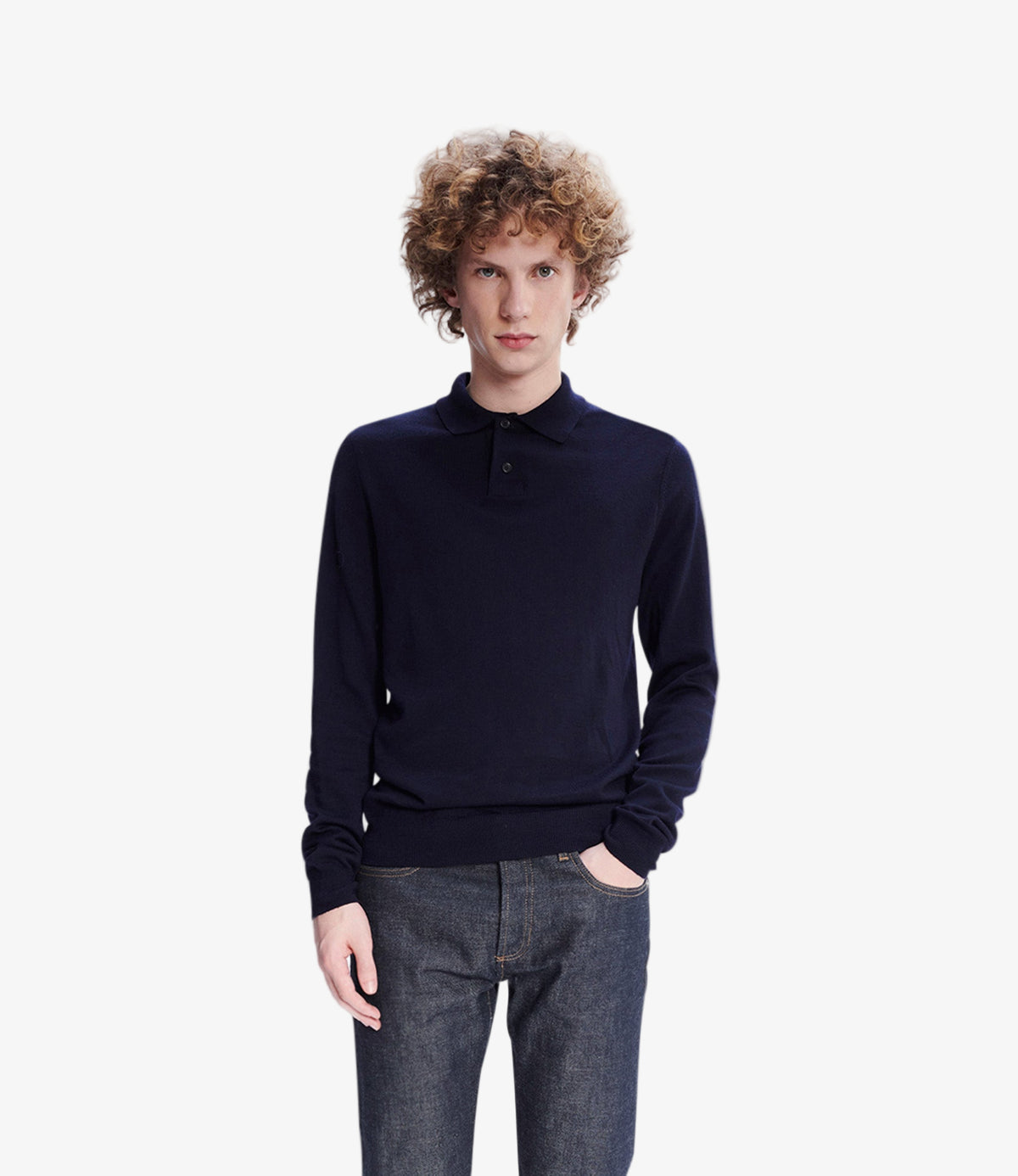 Jerry polo shirt - Knit polo in Italian Merino wool - A.P.C. Ready 