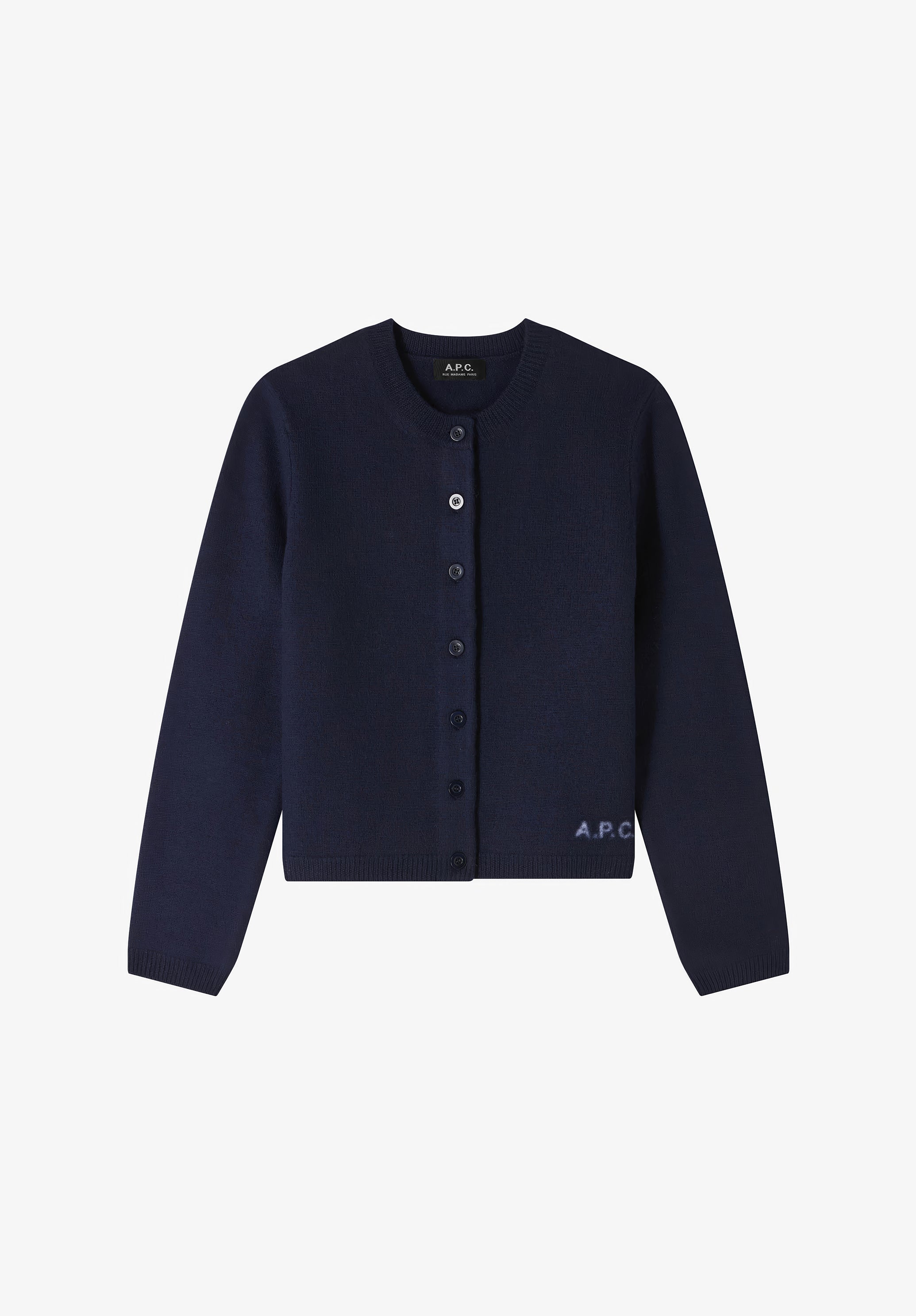 Mila cardigan | Two-colour thick felted wool collection | A.P.C.