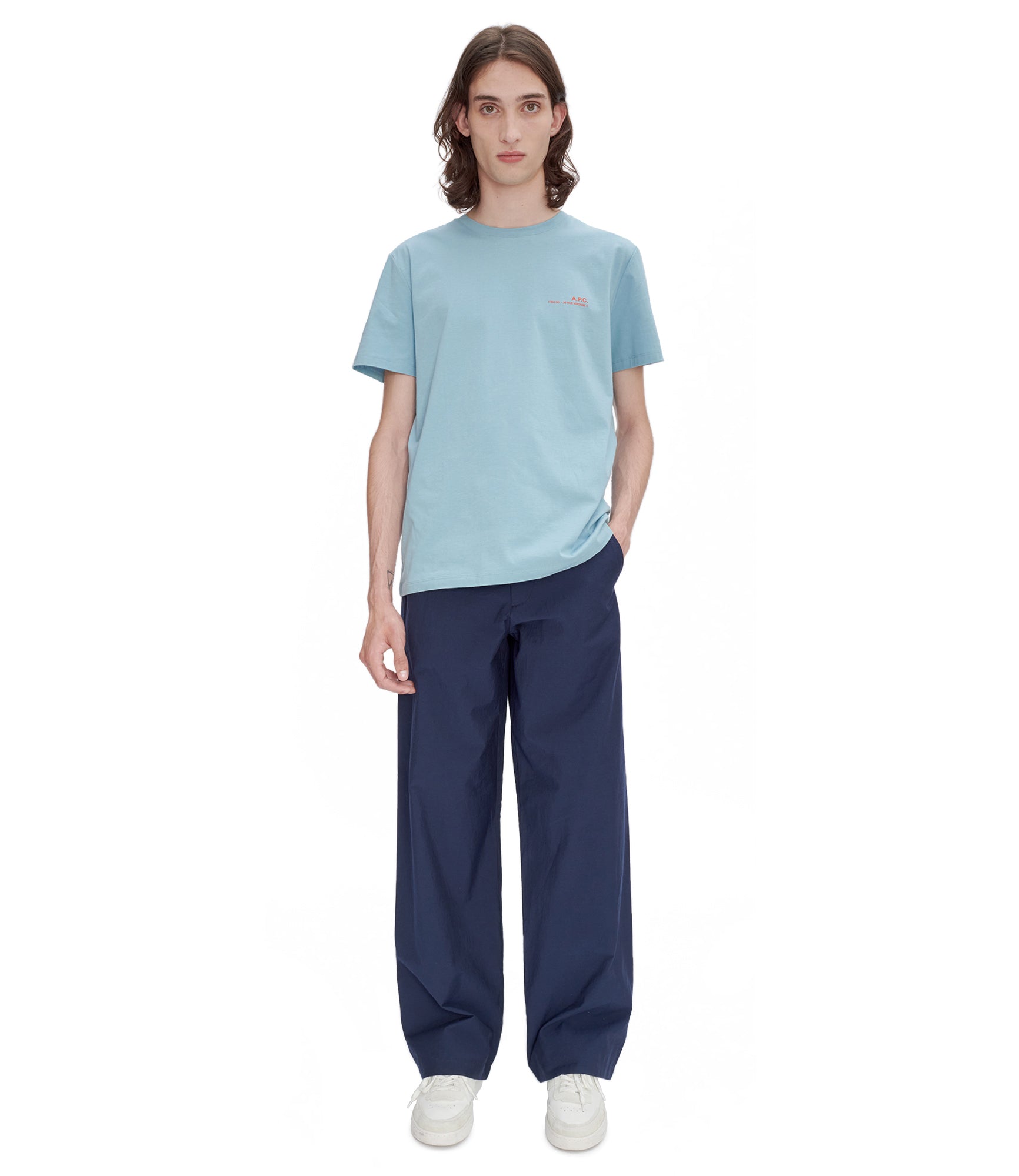 パンツ A.P.C. Women Straight Pants CODBSM09002IAI Blue Straight trousers for women, high wasted pants | A.P.C.