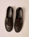 A.P.C. Shoe Care Guide - Pair of brown loafers.