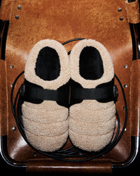 A.P.C. x Subu - Beige furry Subu sandals