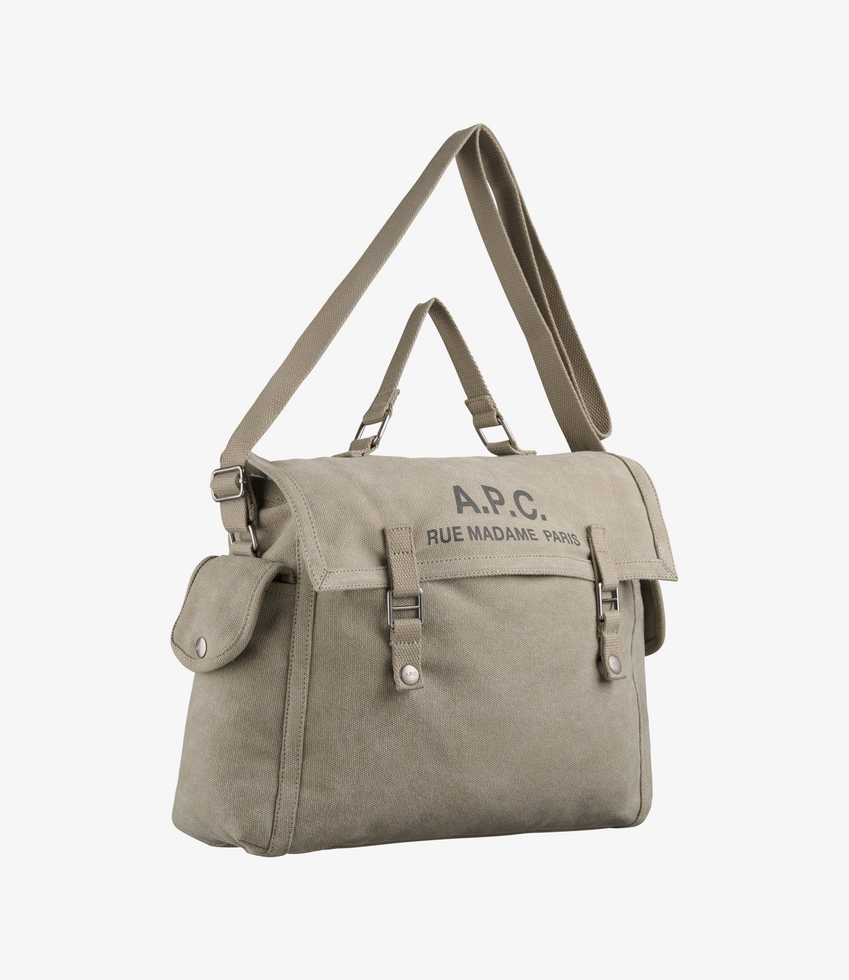 Recuperation satchel | Stonewashed raw cotton canvas