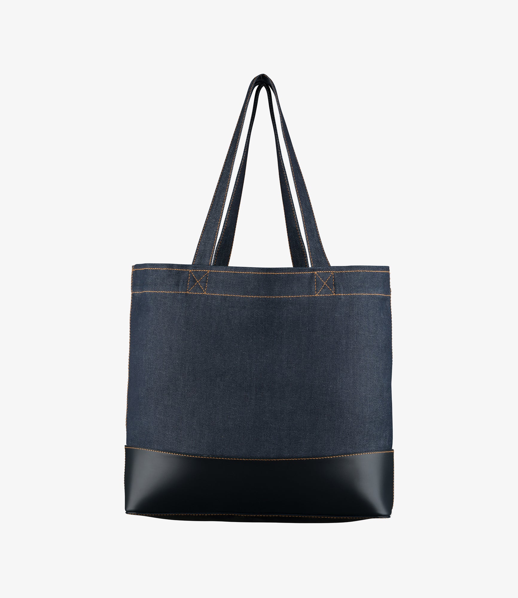 ☆A.P.C.☆ Axel EW Tote Bag Dark Navy CODDPM61917IAK CODDPM6 Navy & Brown Axel E/W Tote by A.P.C. on Sale