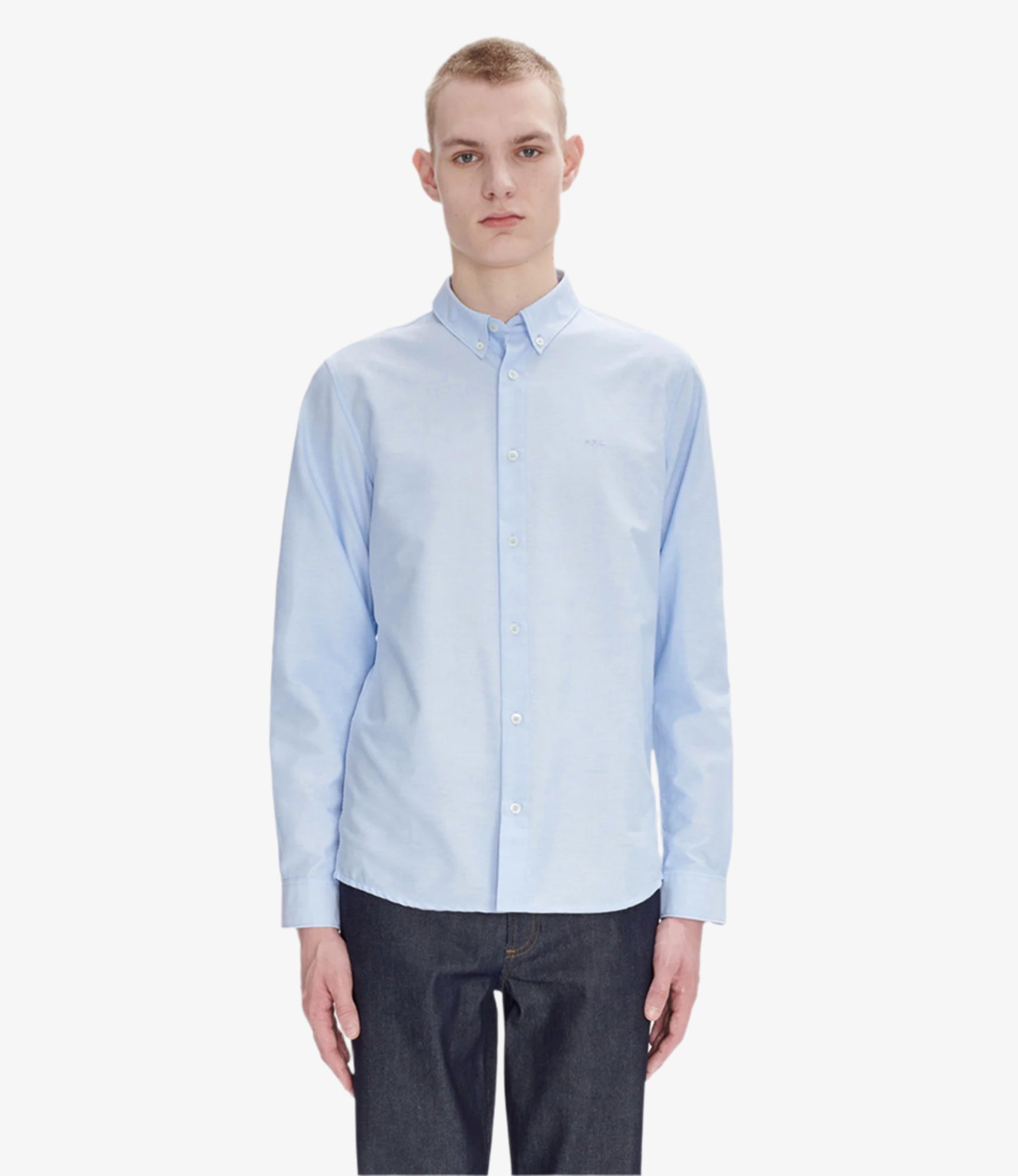 A.P.C. ロイショトスリフシャツ VIALVH12608 CAA Edouard shirt | Casual shirt with button-down collar
