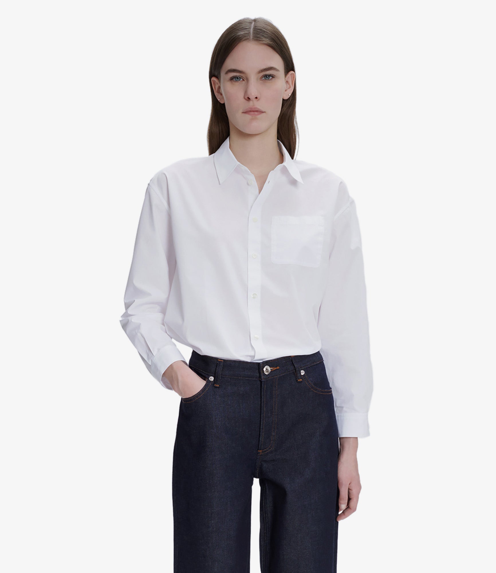 Boyfriend Logo shirt - Dyed cotton poplin | A.P.C. Ready-to-wear