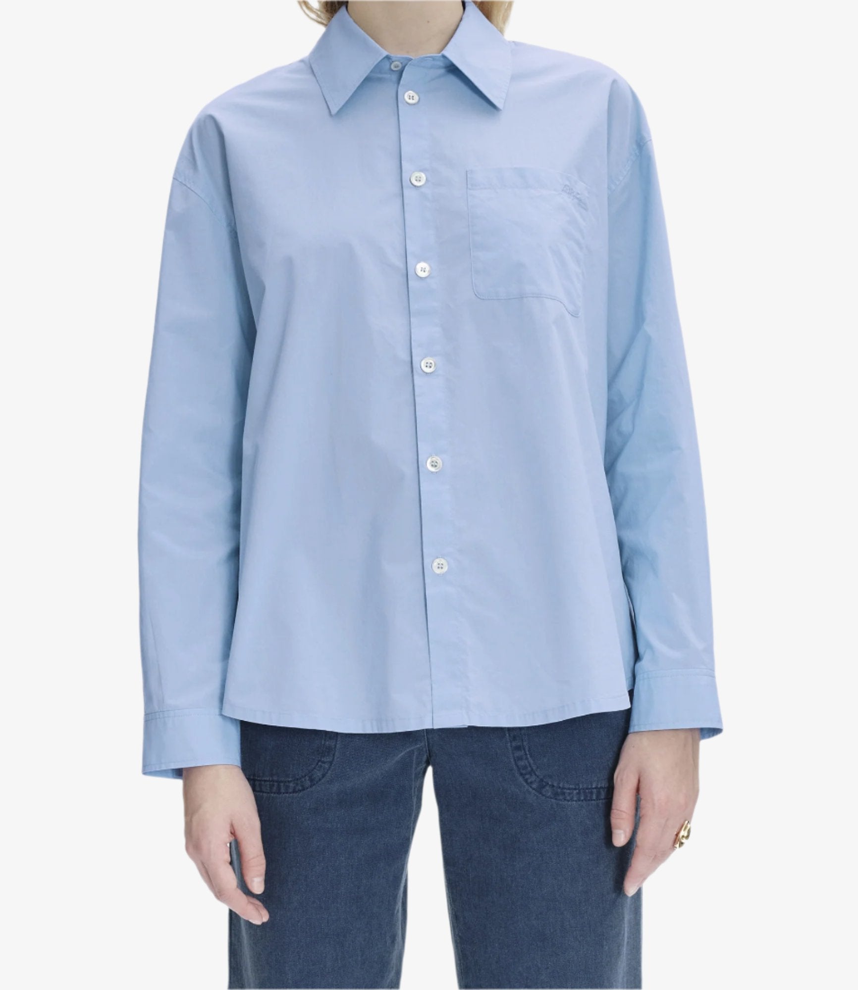 【関税・送料込み】A.P.C. BOYFRIEND LOGO SHIRT Boyfriend Logo shirt | Striped organic Oxford cloth | A.P.C.