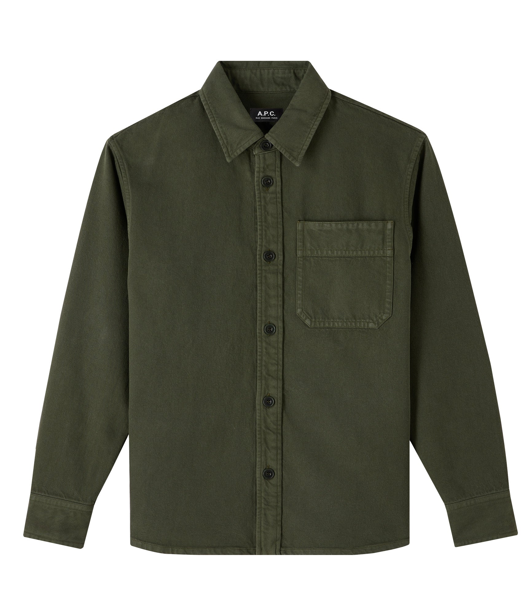 Basile Brodée Poitrine overshirt | Dyed recycled cotton