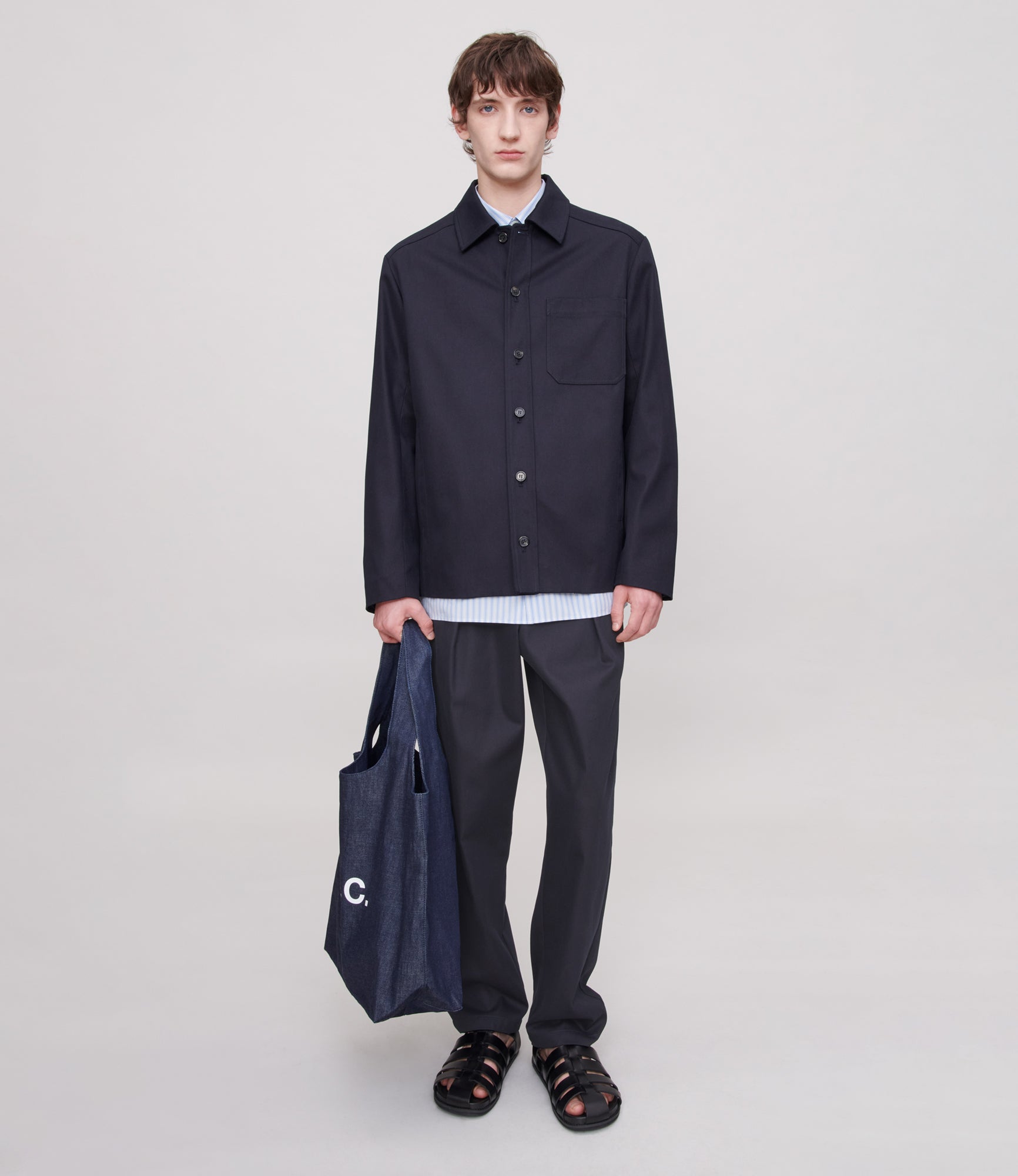 【A.P.C.】コットンジャケット アーペーセー A.P.C. ジャケット シャツジャケット ブラック