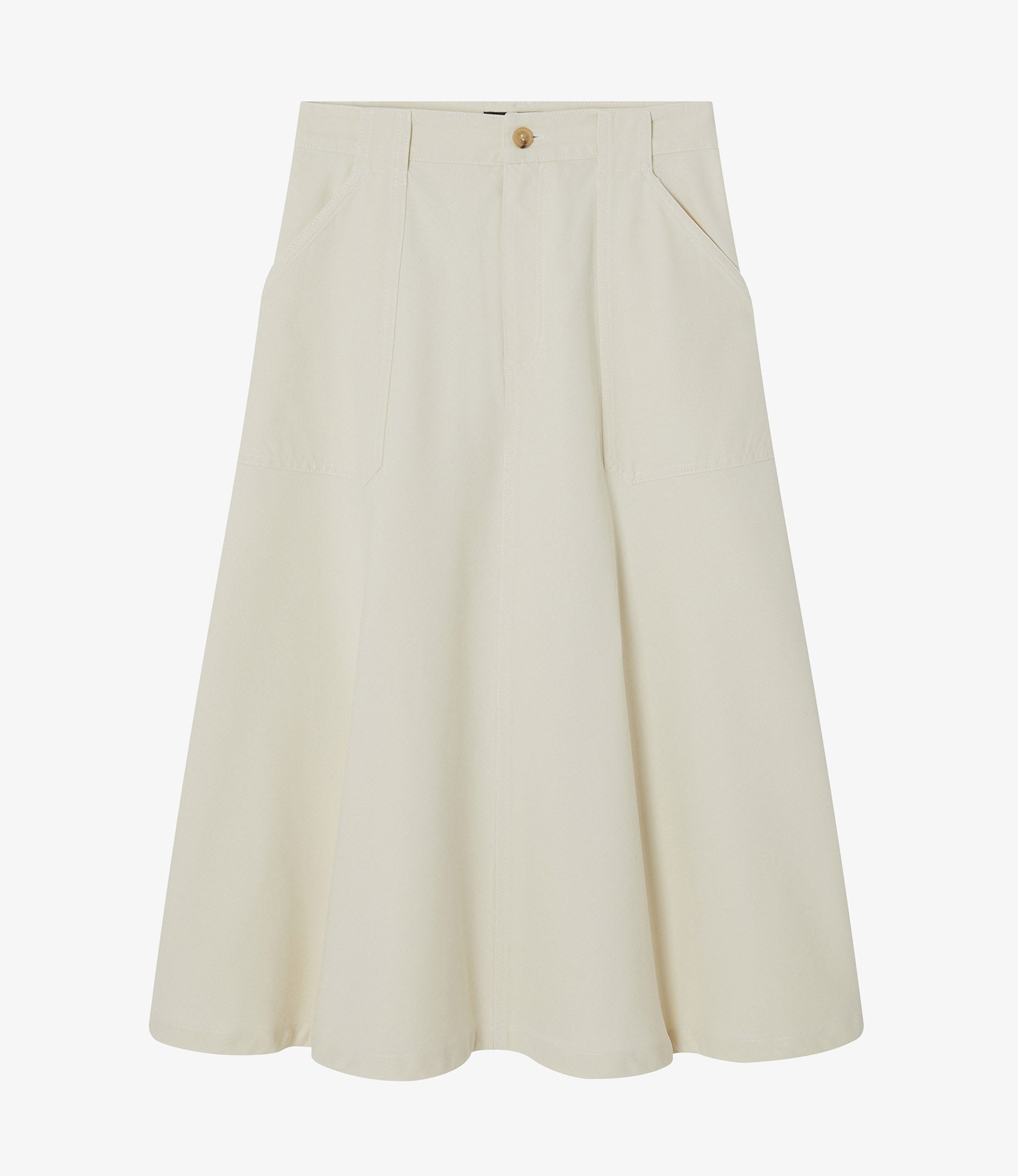 スカート A.P.C. Women Mid Skirts COHECF06436 BAA Beige A.P.C. Vicky Midi Skirt | Neutrals | FARFETCH