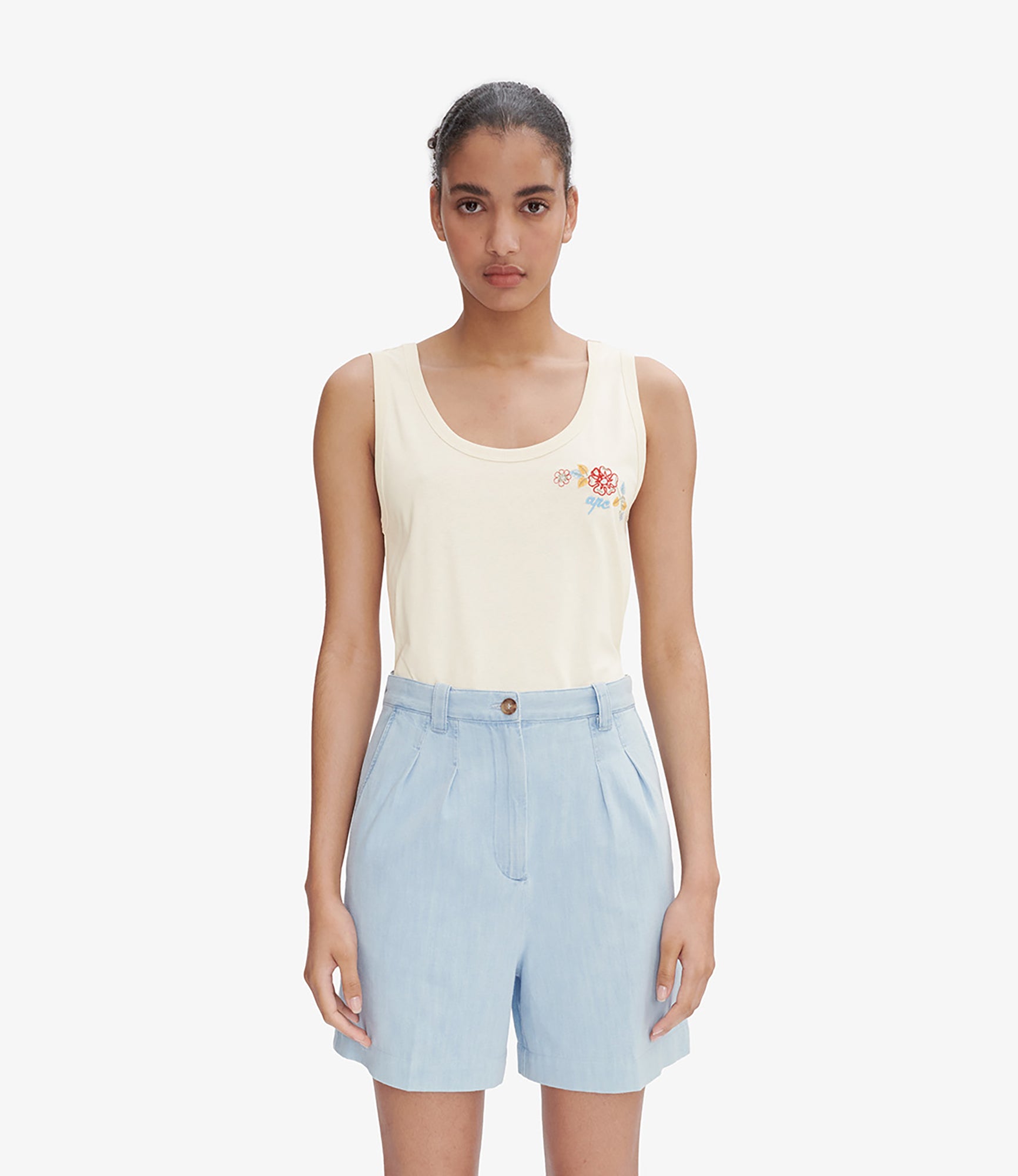 希少 黒入荷！ Livia A.P.C. | jersey recycled organic Irregular | top tank ワンピース