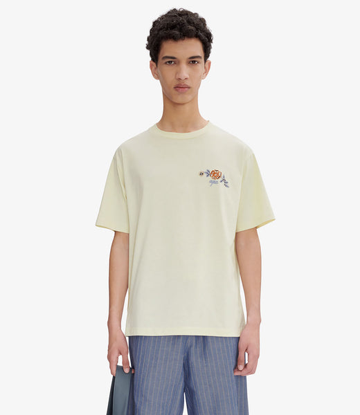 【送料関税込】A.P.C. Oscar Floral Logo T-Shirt Oscar T-Shirt in Ecru | A.P.C. | EQVVS