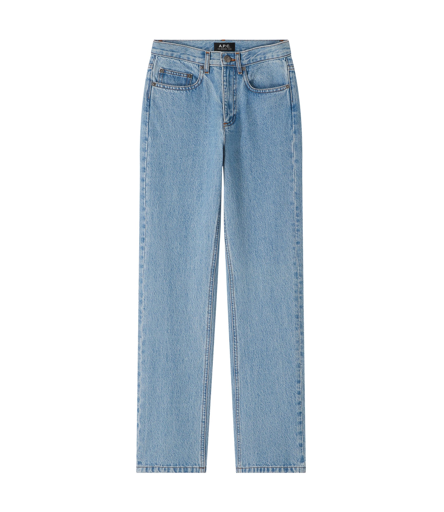 Standard jeans | High-rise straight-leg jeans in denim