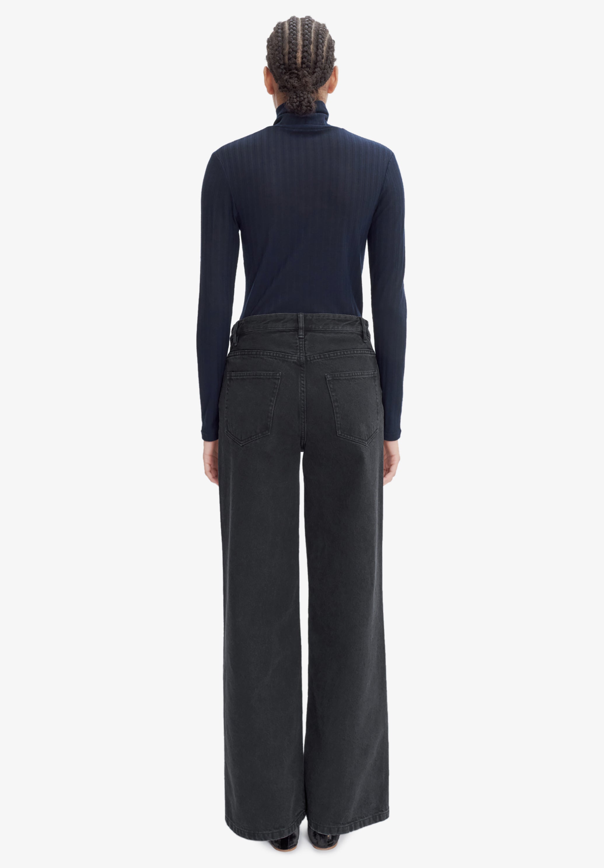 Elisabeth jeans | Stonewashed wide-leg jeans. 70's spirit