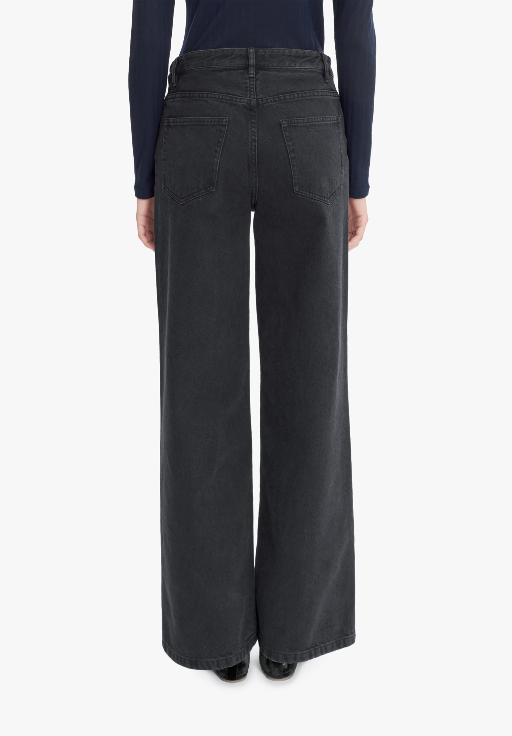 Elisabeth jeans | Stonewashed wide-leg jeans. 70's spirit