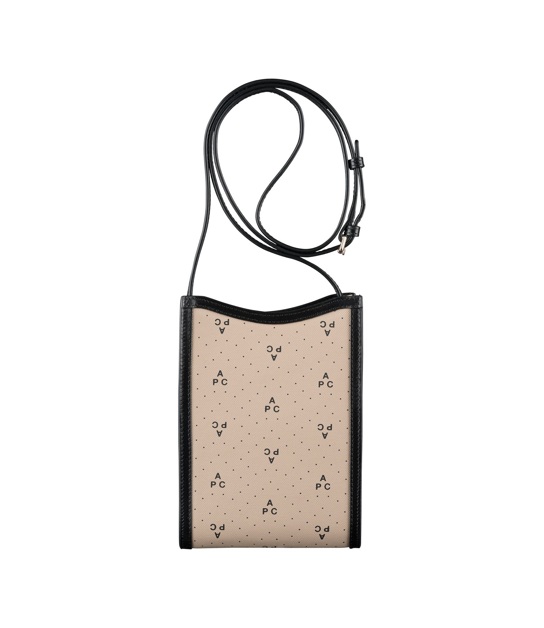 Jamie neck pouch | Neck pouch in smooth leather. A.P.C. monogram